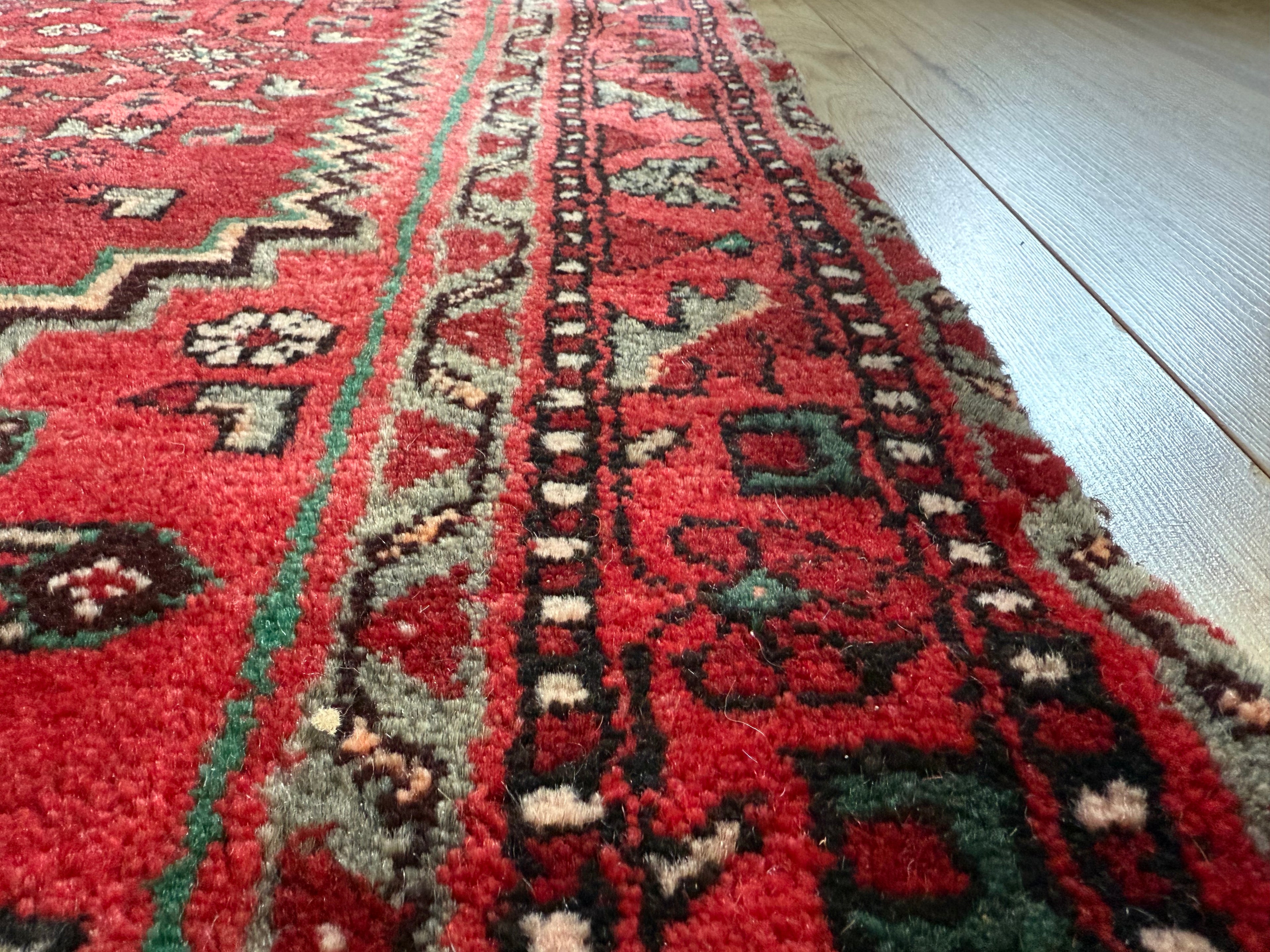 Handgeknoopt vintage tapijt – ca. 208 × 104 cm
