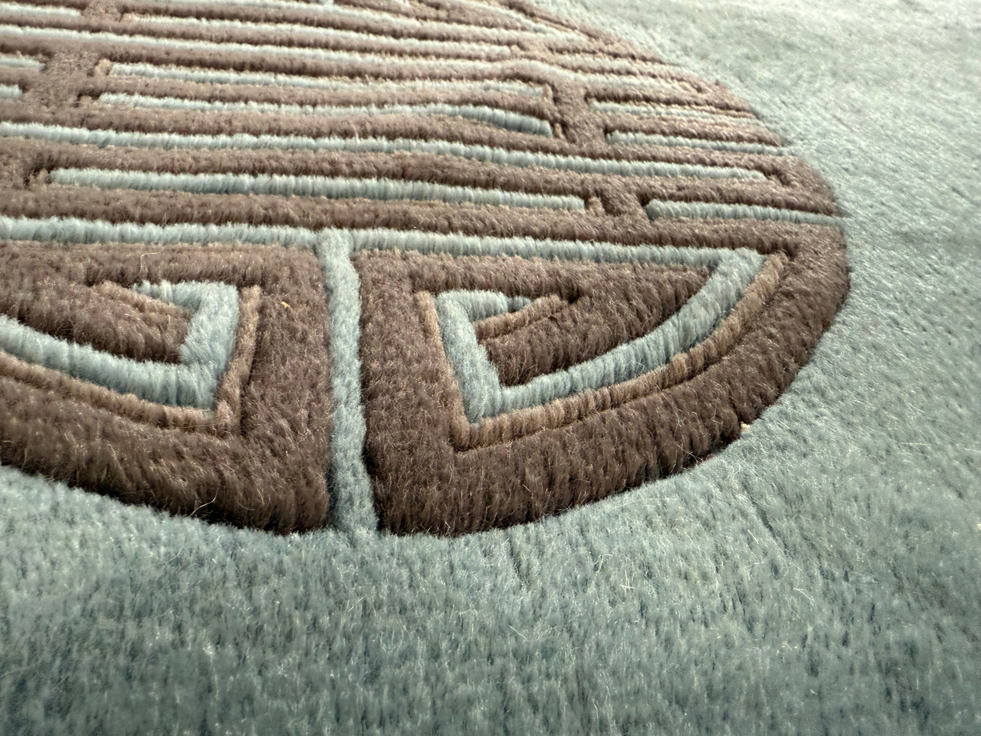 Soft Blue Chinees Deco Rug – 330 × 213 cm