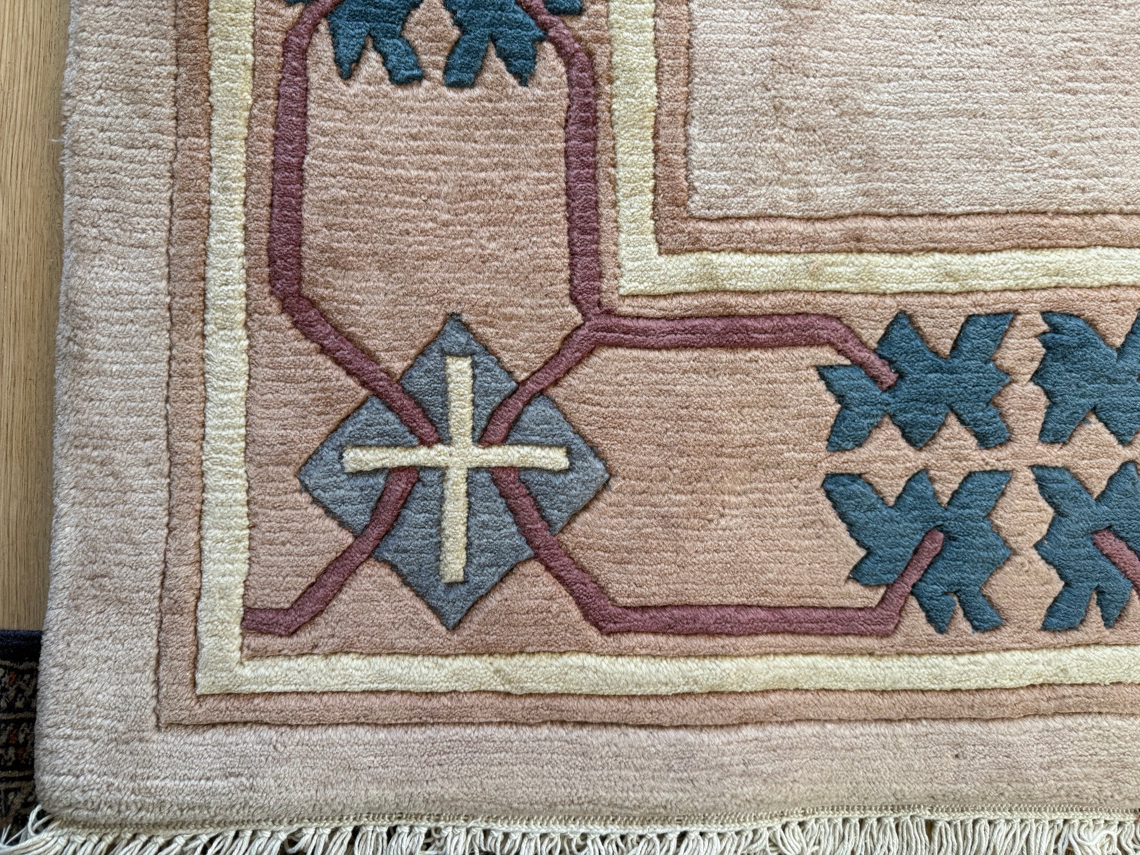 Handgeknoopt vintage tapijt – Chinese Art Deco stijl – ca. 250 × 300 cm