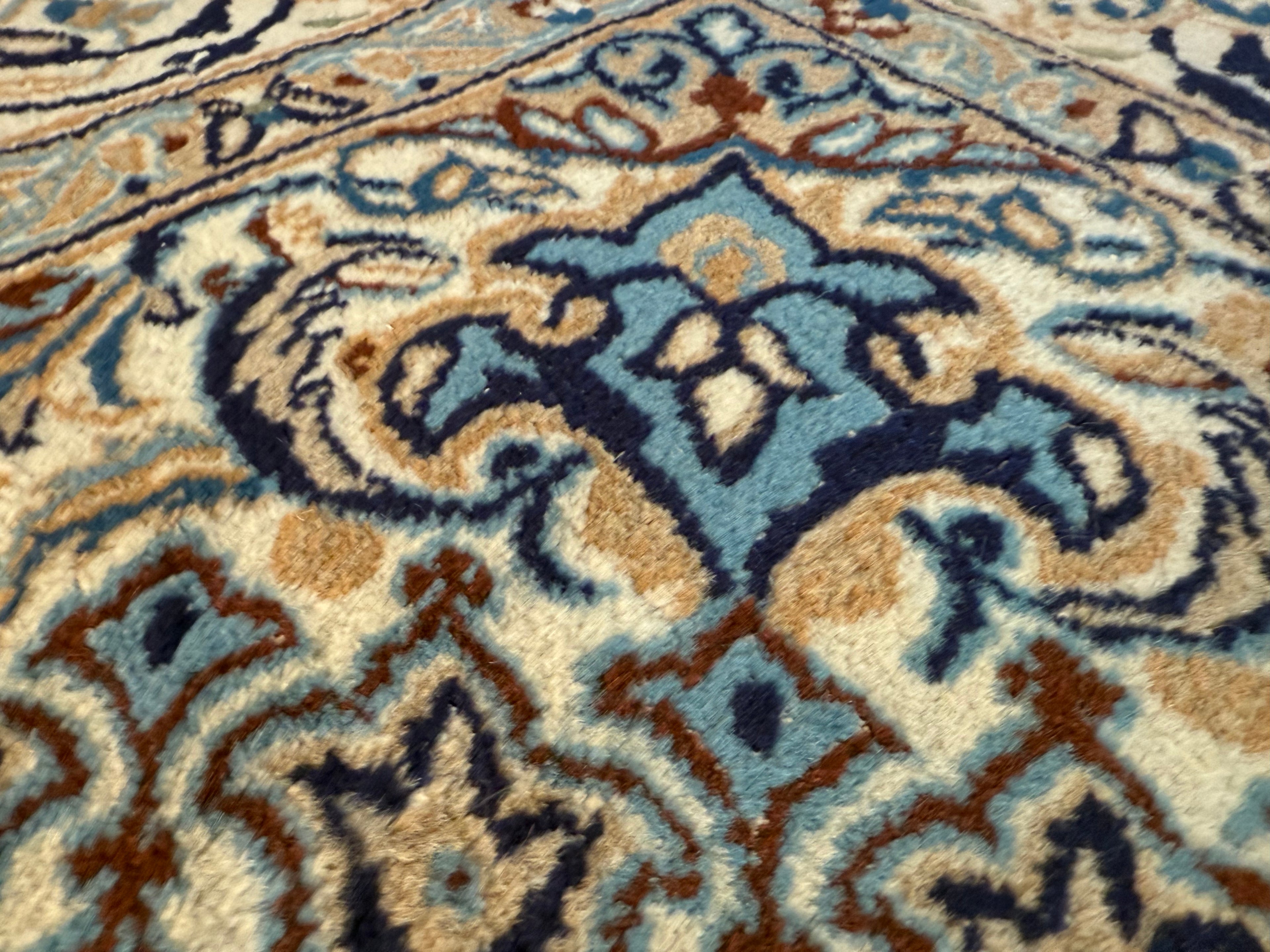 Hand-knotted vintage oriental Nain style carpet – approx. 196 × 300 cm