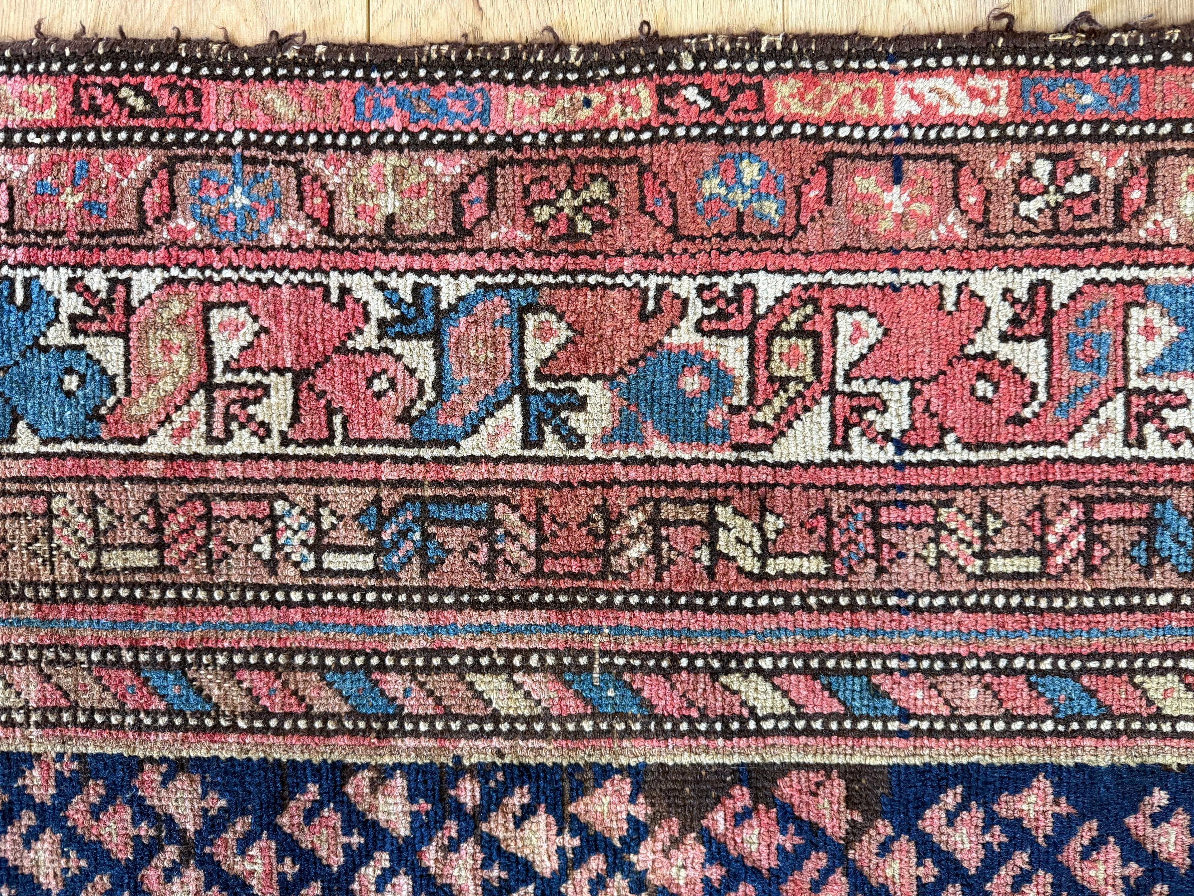 Handgeknoopt vintage ossters tapijt – Malayer-stijl – ca. 210 × 116 cm