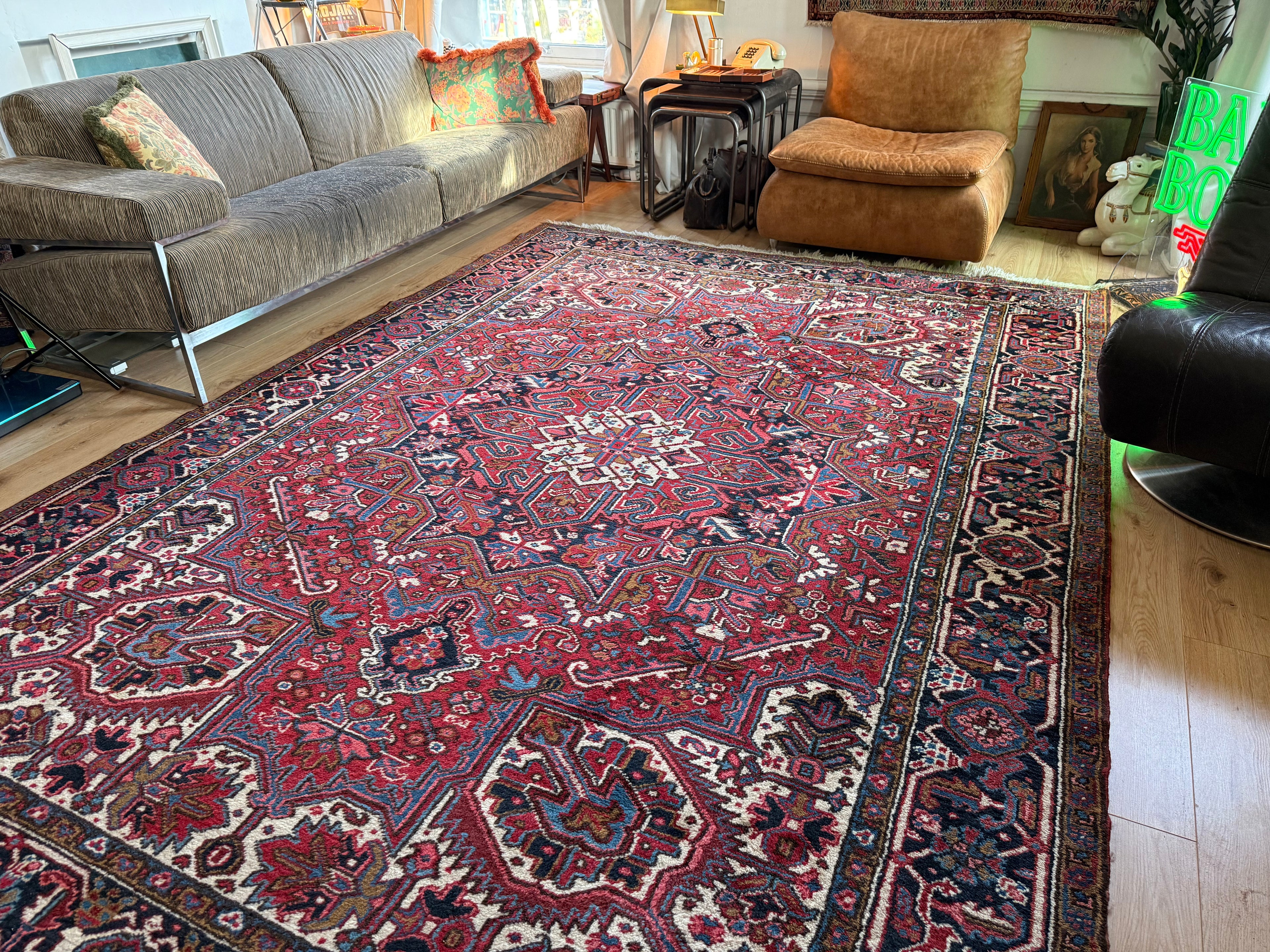 Heriz-stijl vintage tapijt – 320 × 223 cm