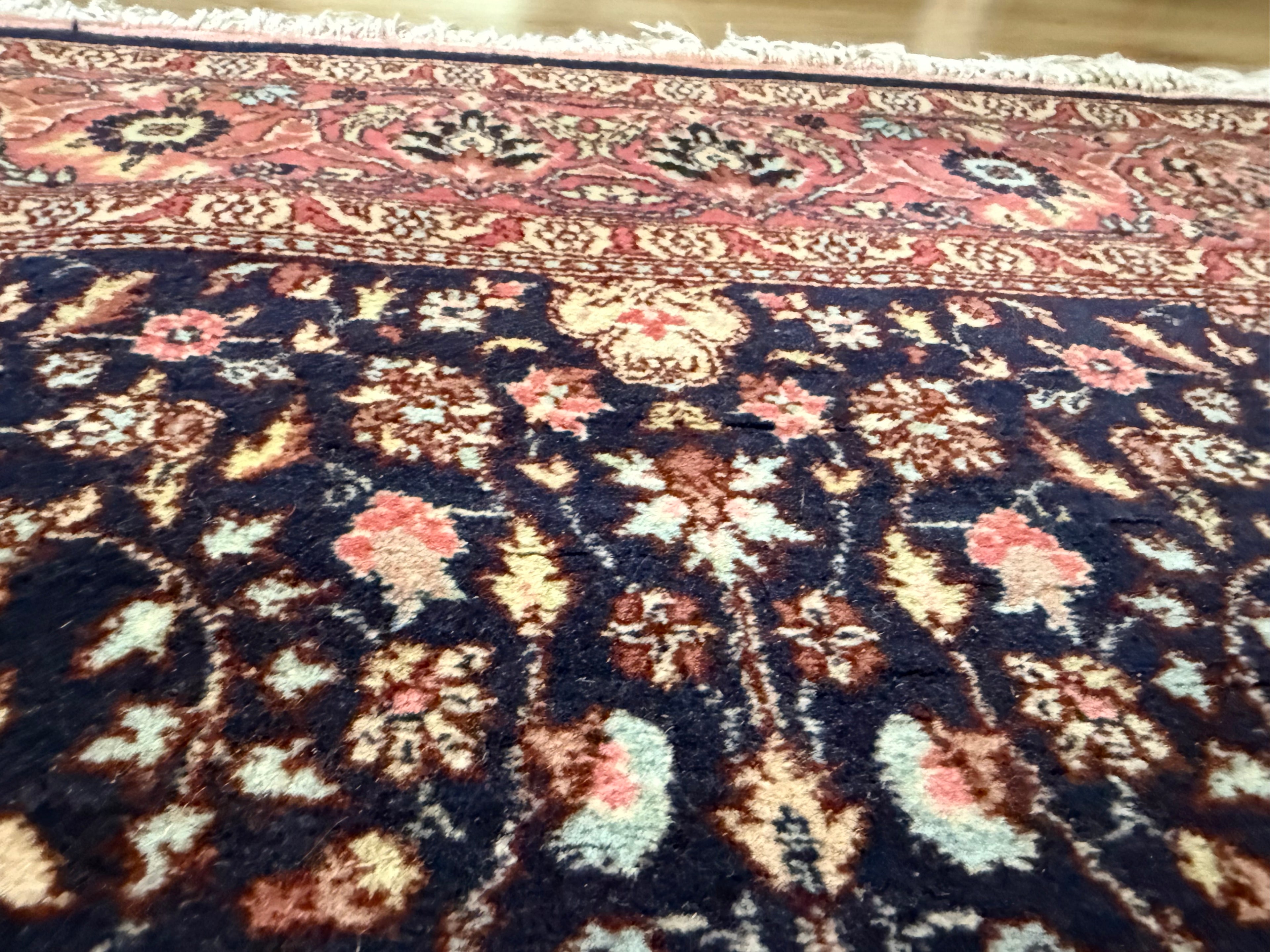 Handgeknoopt vintage Tabriz-stijl tapijt – ca. 208 x 128 cm