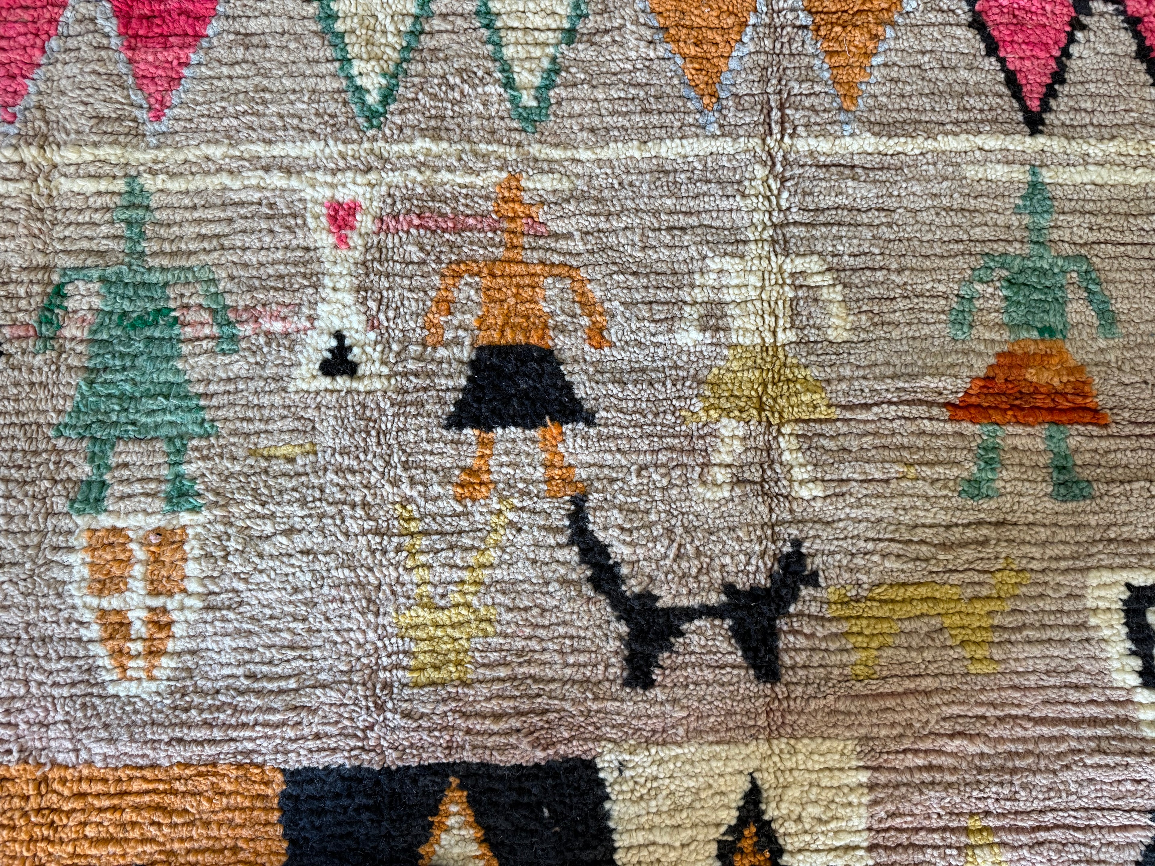 Handgeknoopt Marokkaans vloerkleed – ca. 300 × 200 cm – kleurrijk geometrisch design