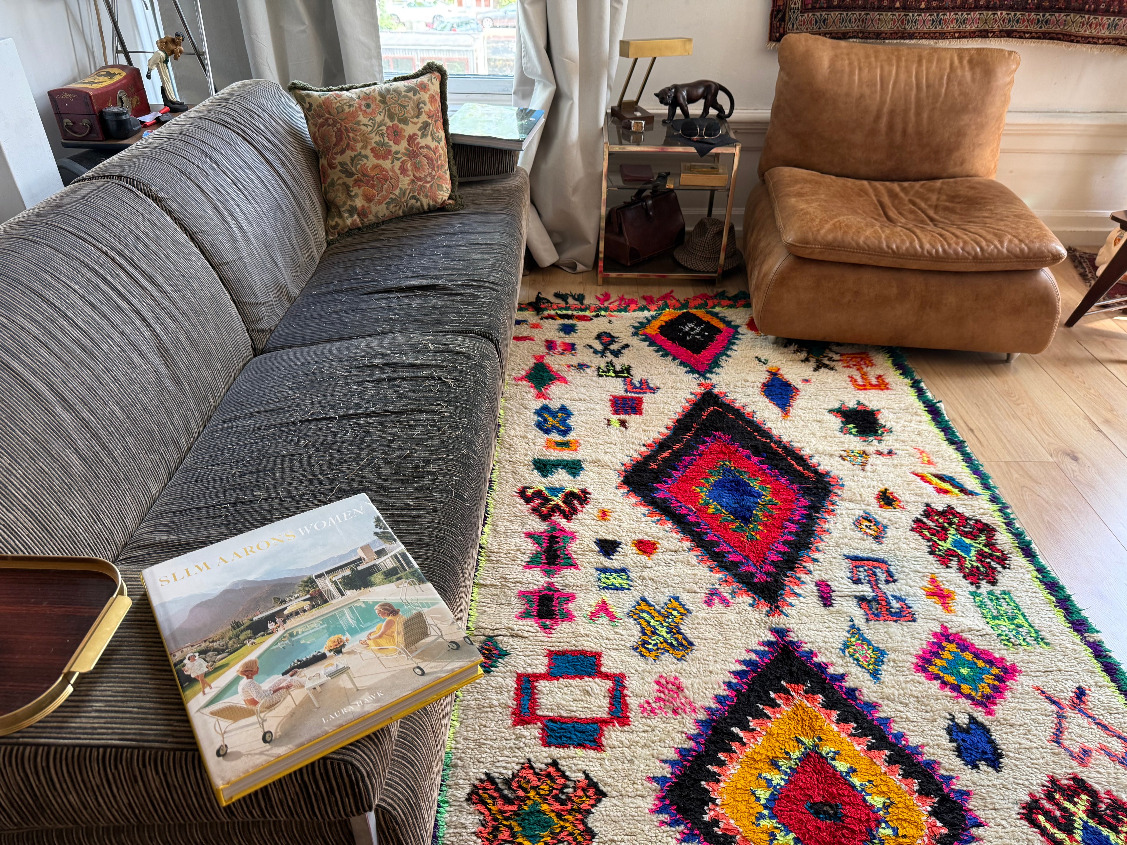Tapis marocain vintage Azilal – 290 × 126 cm
