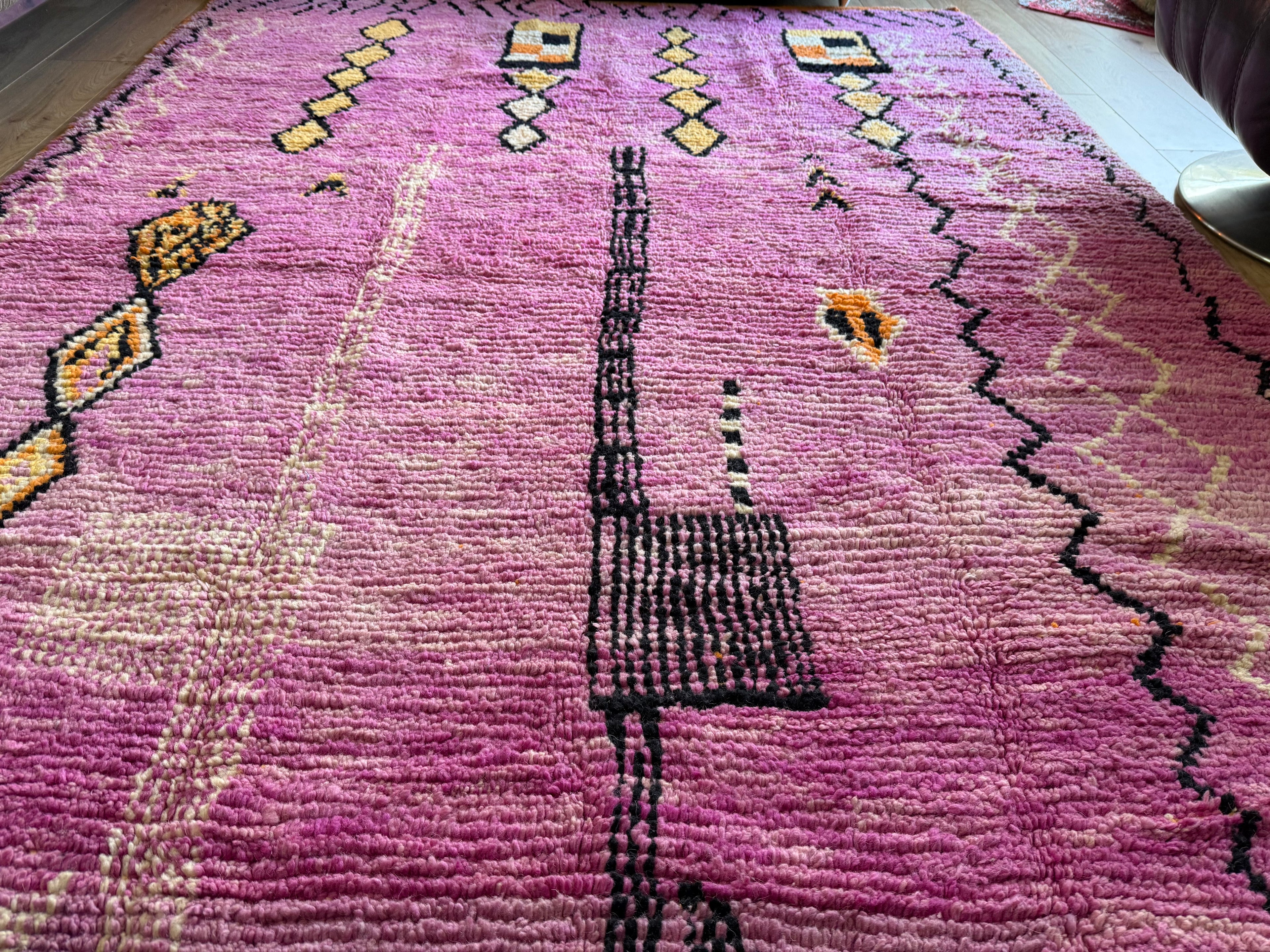 Handgeknoopt vintage Berber tapijt – ca. 308 × 200 cm