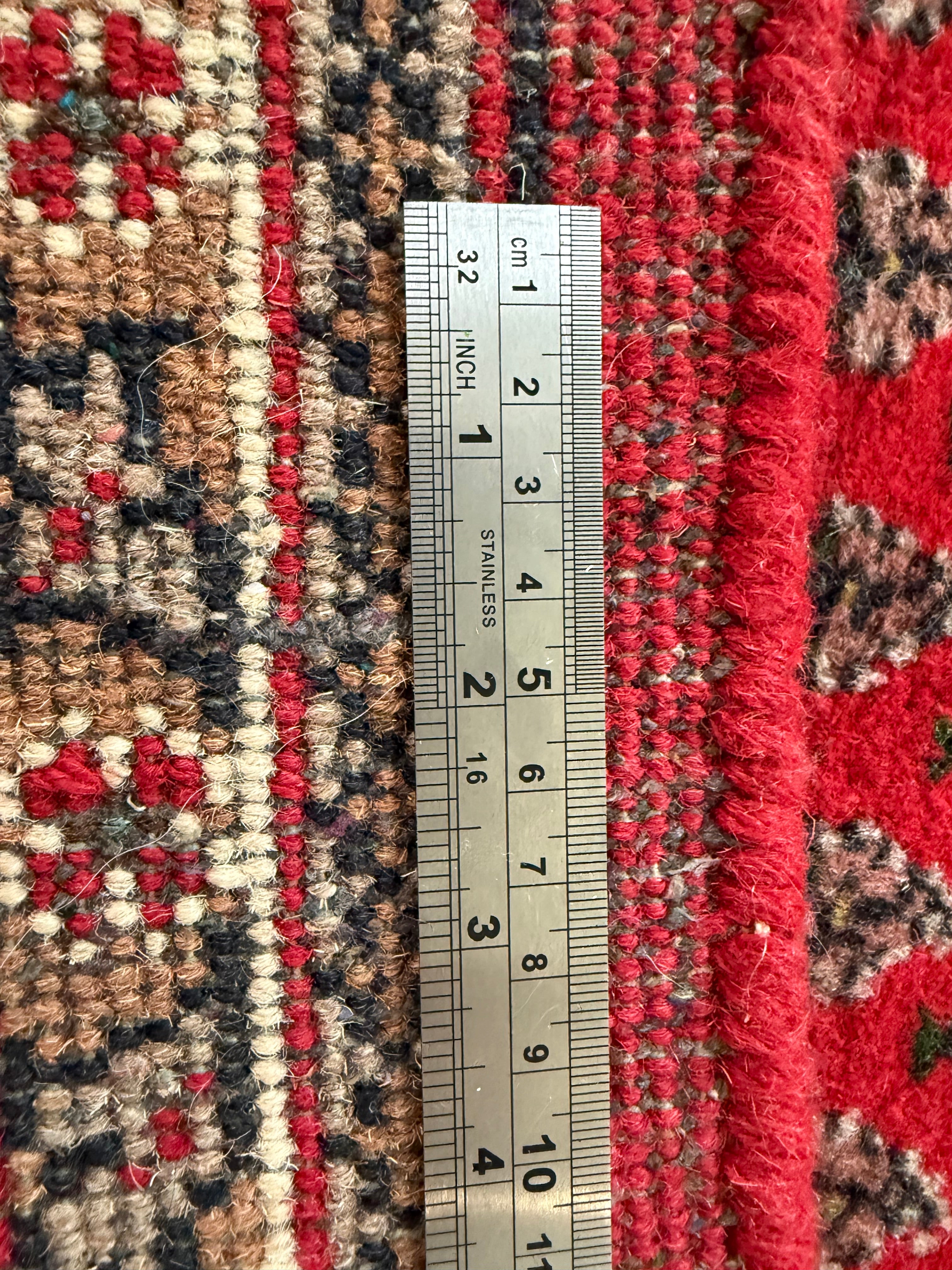 Vintage handgeknoopt vloerkleed – klassiek boteh design – ca. 192 × 125 cm