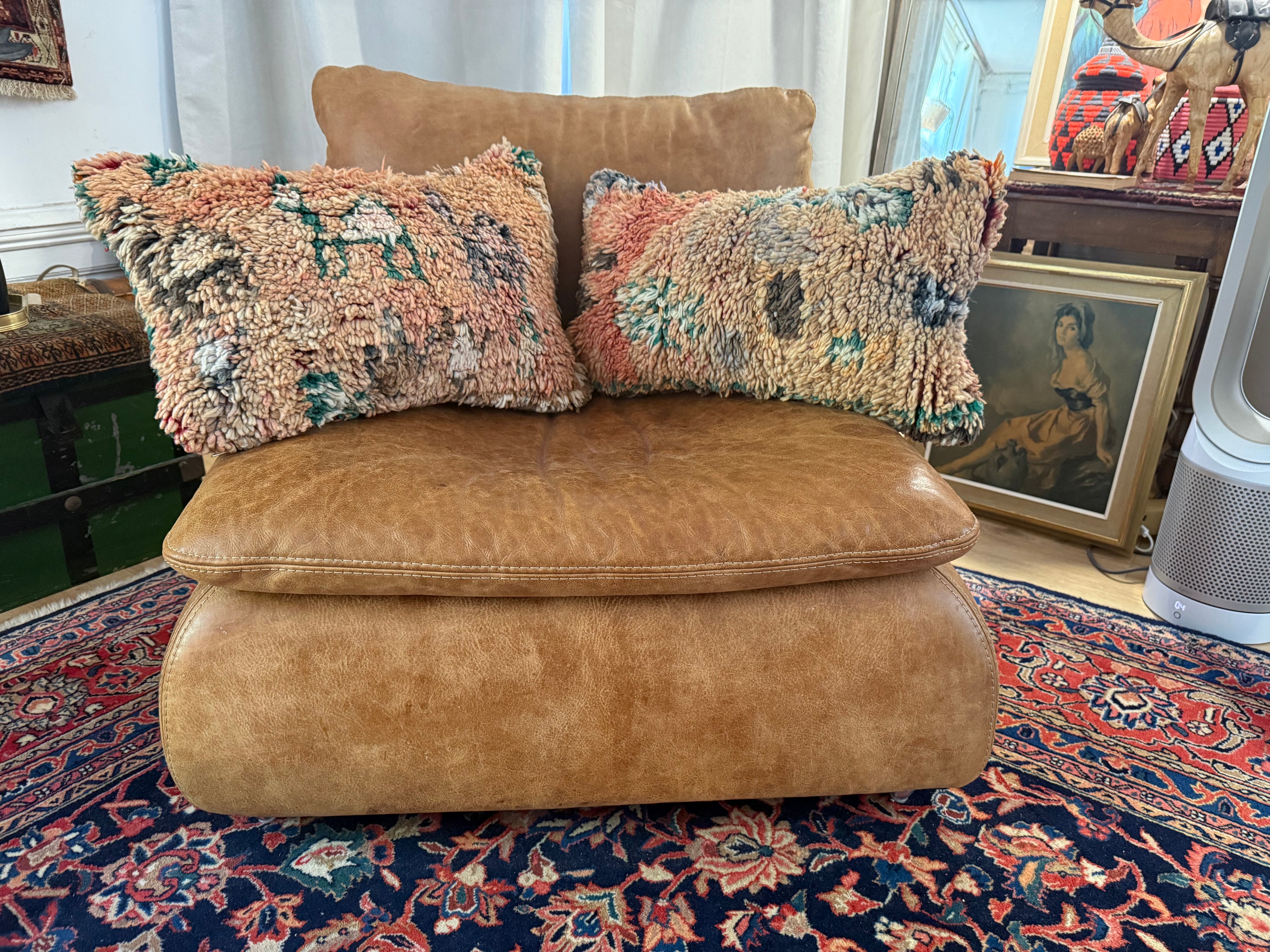 Handgemaakt kussen van een vintage Marokkaans tapijt ca. 60 × 40 cm