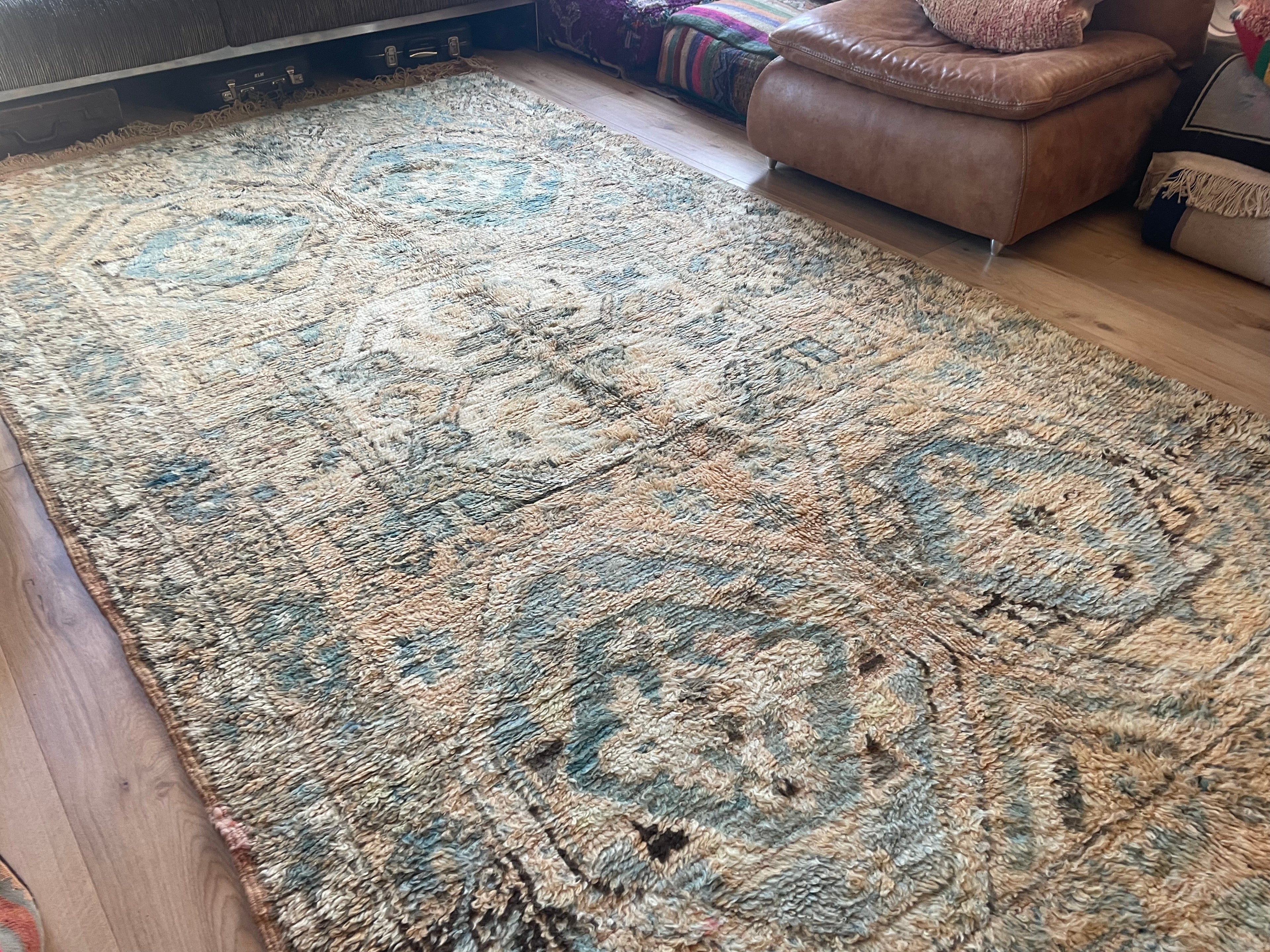 Handgeknoopt vintage tapijt uit Marokko – ca. 340 × 178 cm