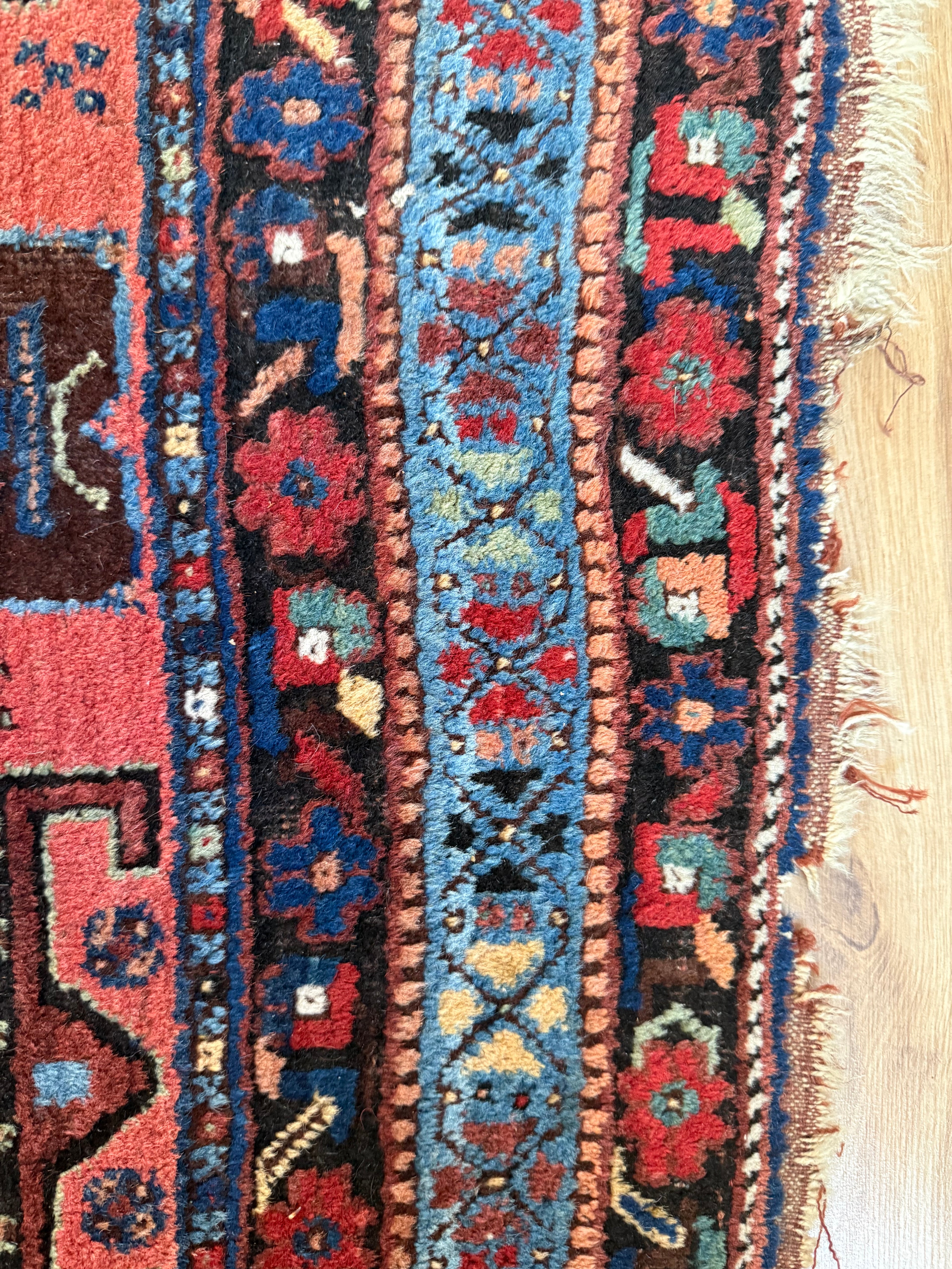 Antiek Handgeknoopt vintage tapijt Dorpstapijt (Nahavand stijl) – ca. 158 × 180 cm