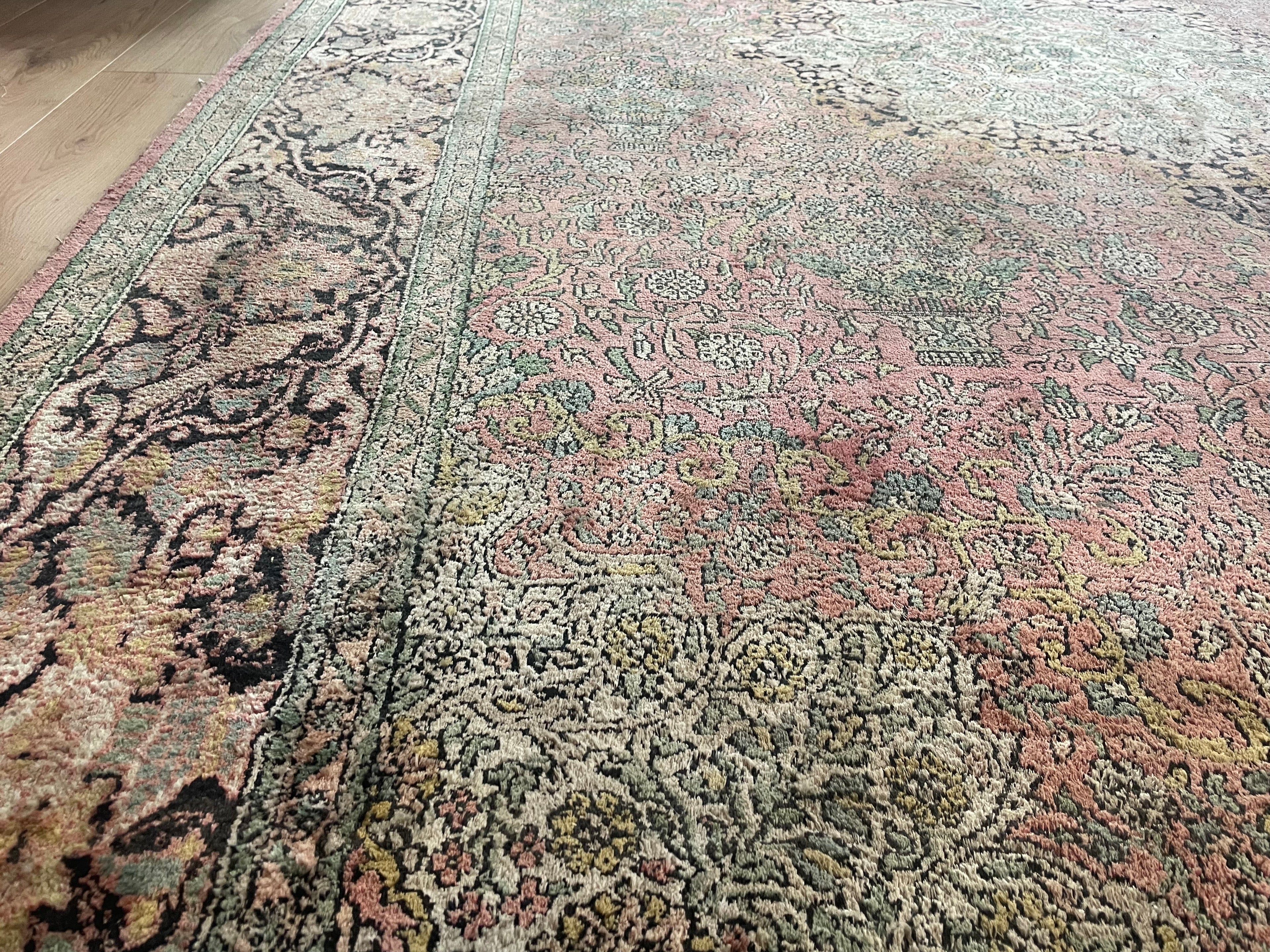 Hand-knotted vintage Kashmir carpet – approx. 325 × 216 cm