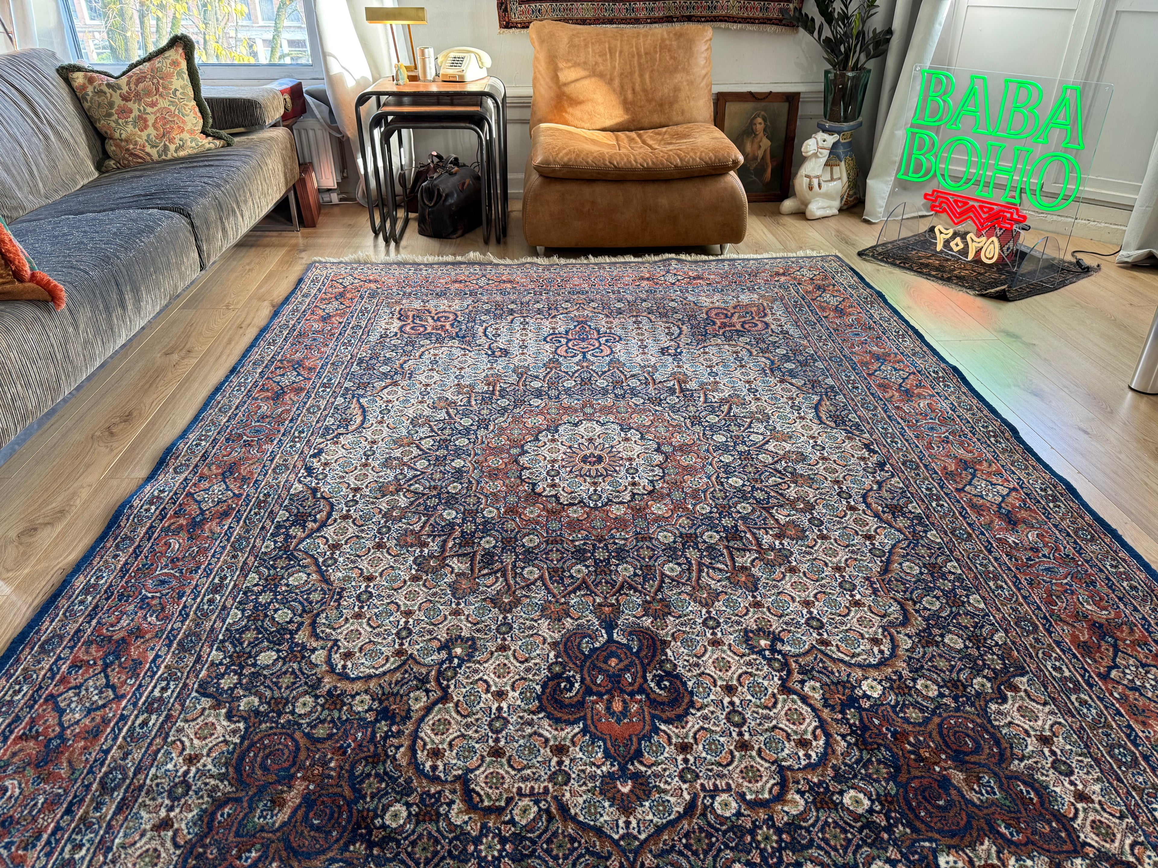 Handgeknoopt vintage tapijt – ca. 293 × 200 cm