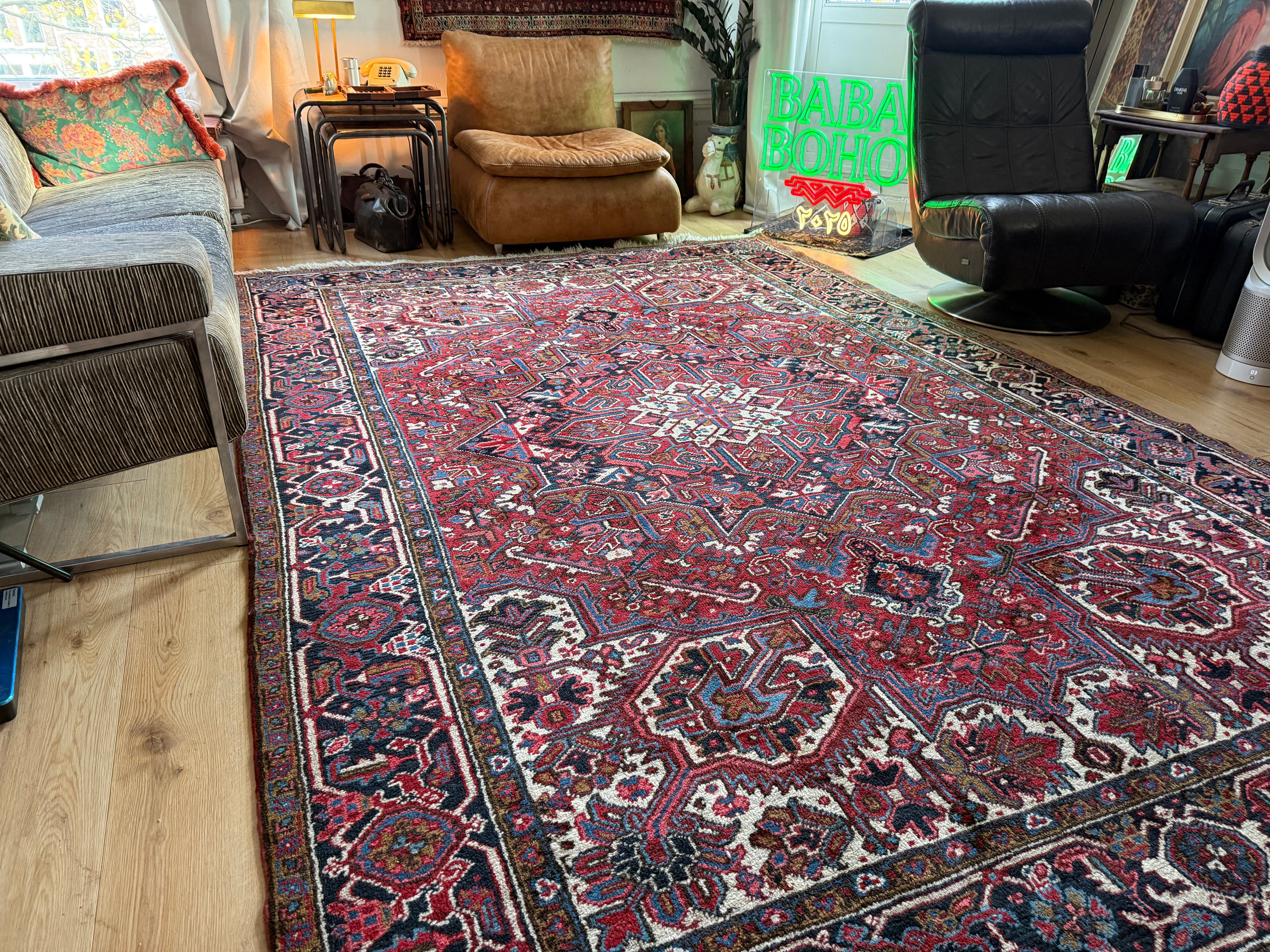 Heriz-stijl vintage tapijt – 320 × 223 cm