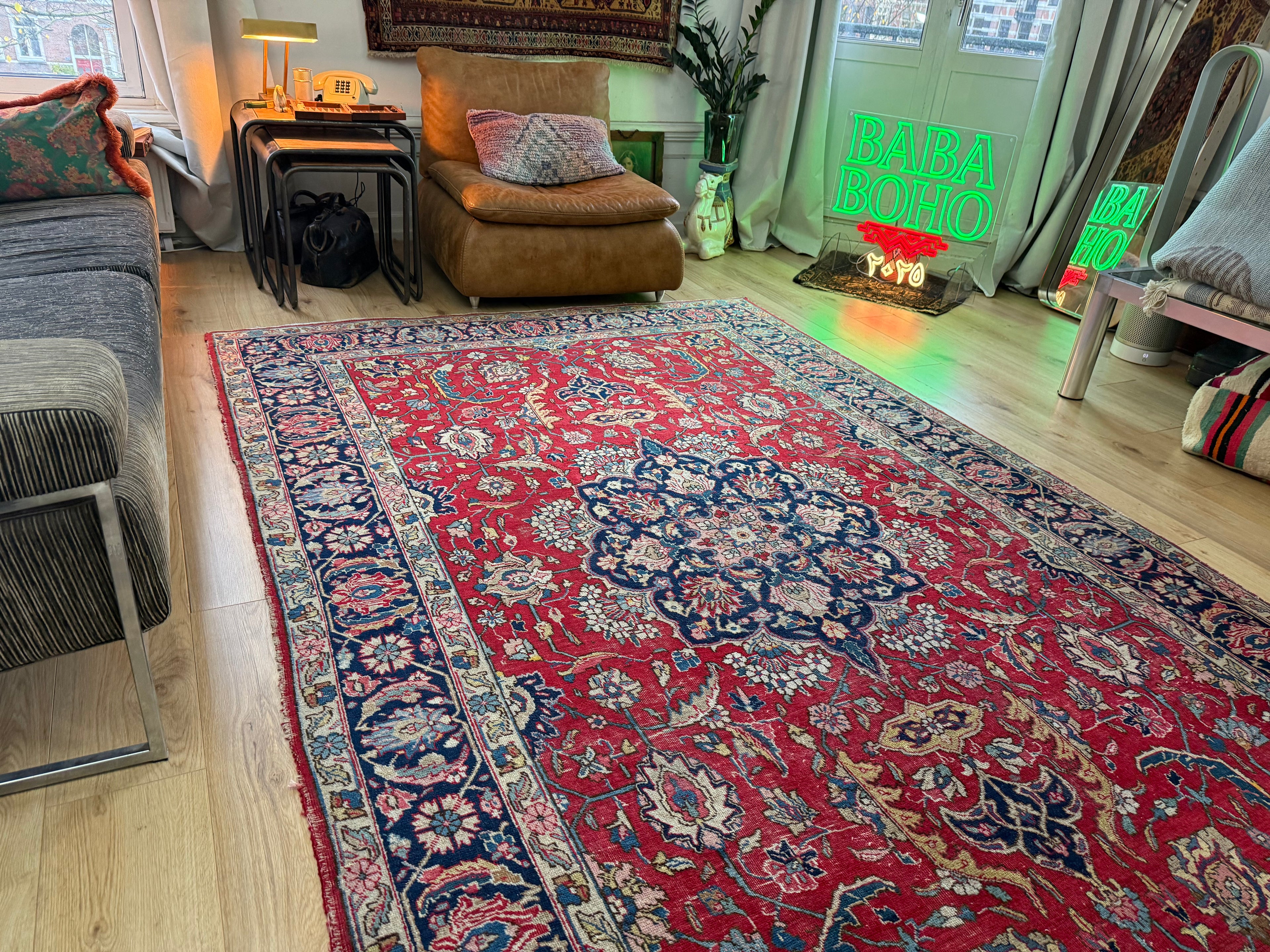 Handgeknoopt vintage tapijt – ca. 303 × 193 cm