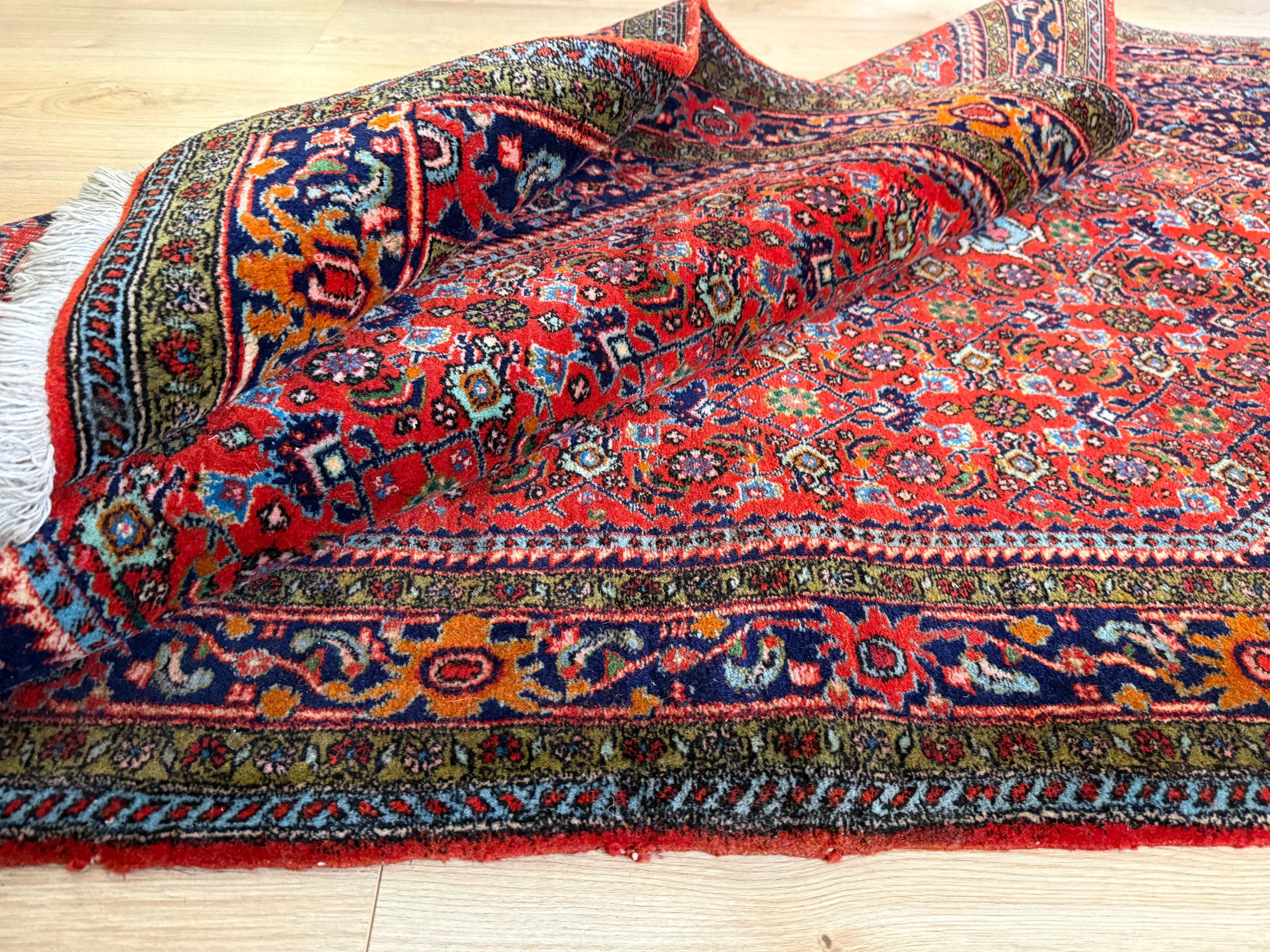 Vintage klassiek handgeknoopt tapijt – ca. 192 × 106 cm