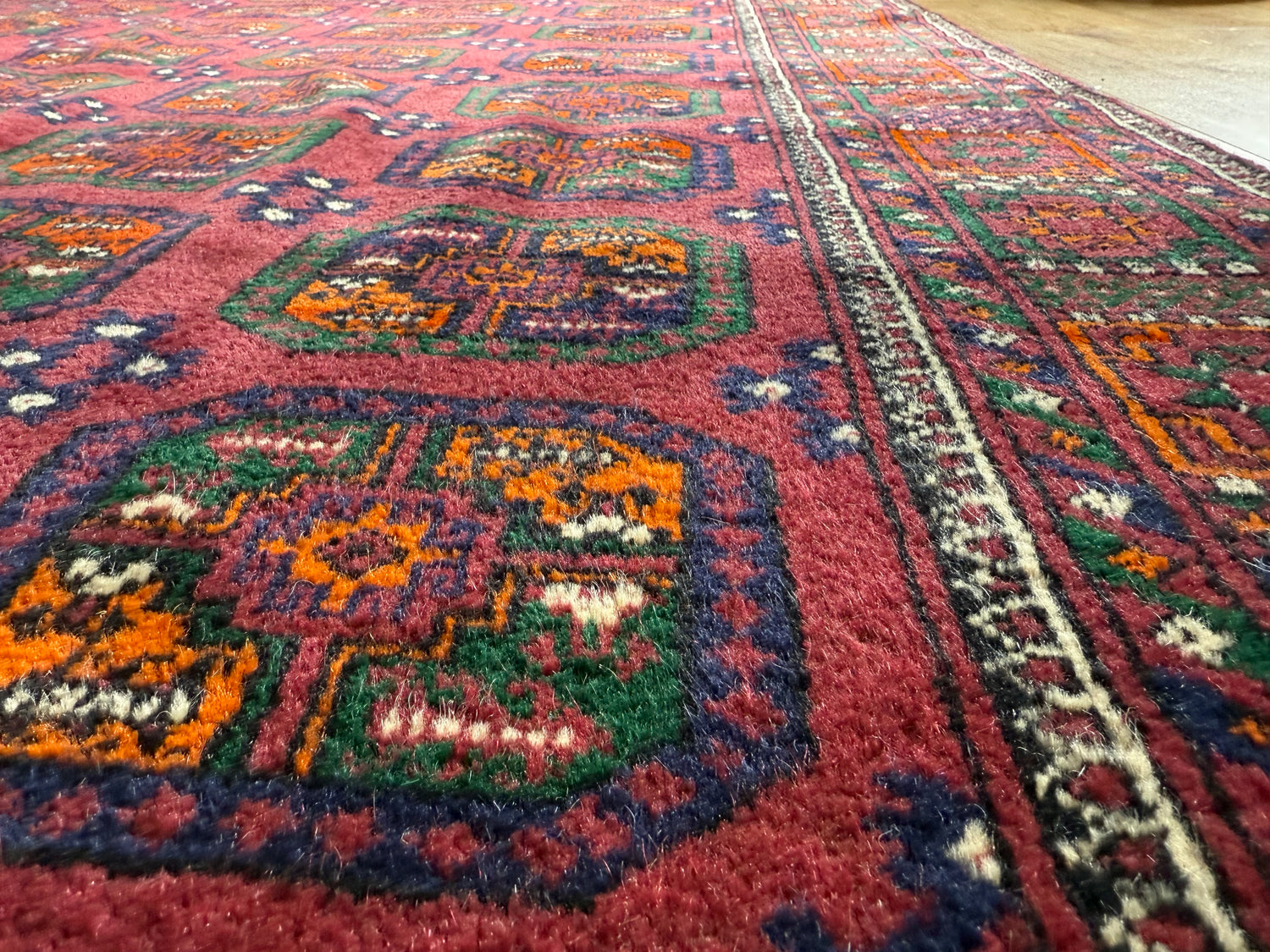 GEREINIGD Alfombra Bochara pakistaní anudada a mano 285×183 cm