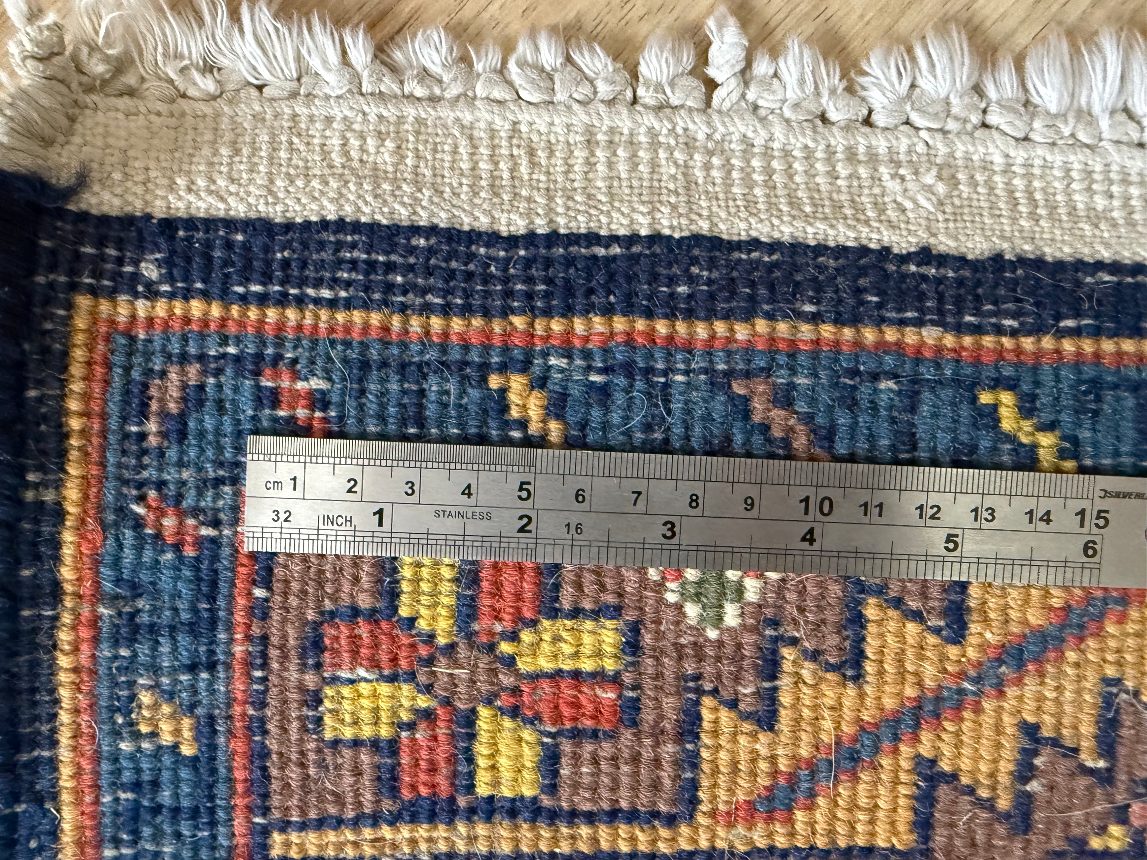 Handgeknoopte wollen loper – ca. 340 × 89 cm