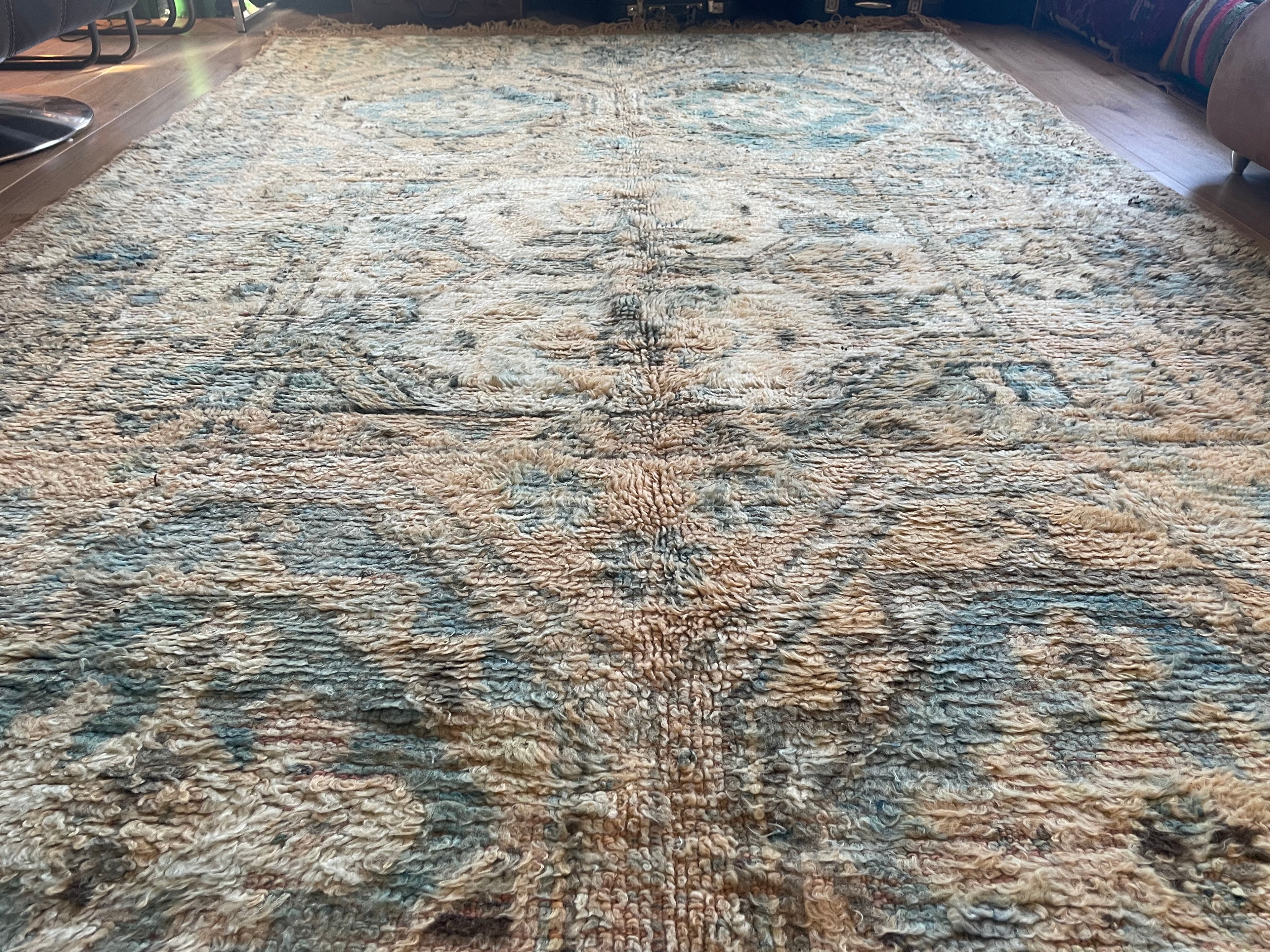 Handgeknoopt vintage tapijt uit Marokko – ca. 340 × 178 cm