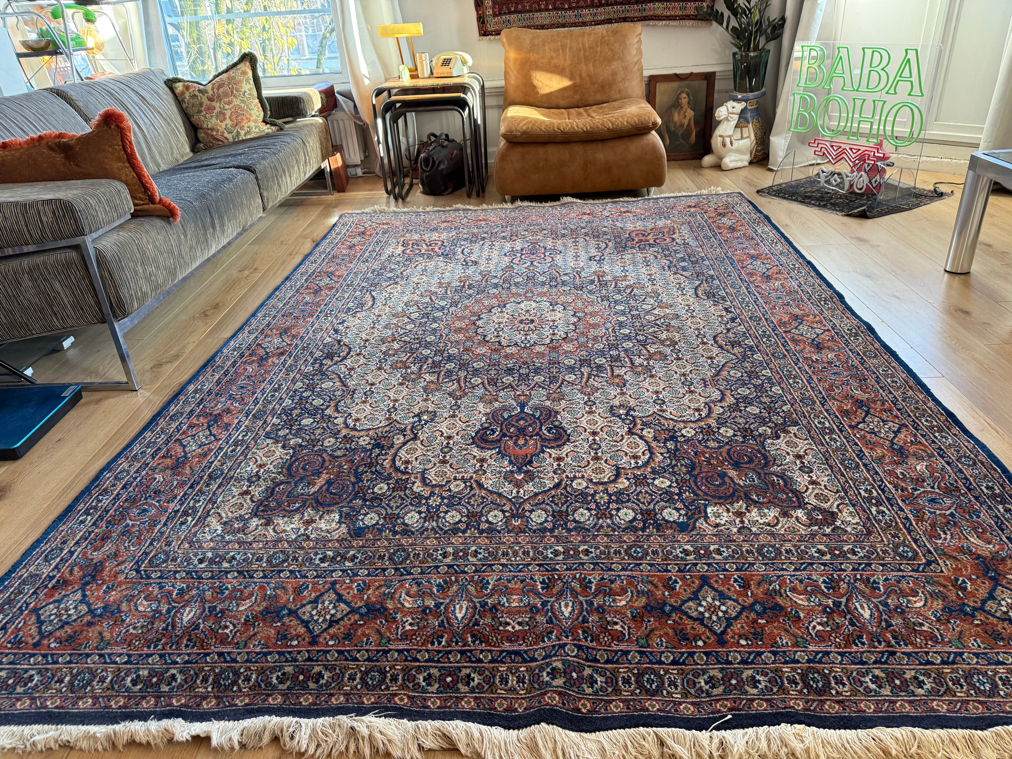 Handgeknoopt vintage tapijt – ca. 293 × 200 cm
