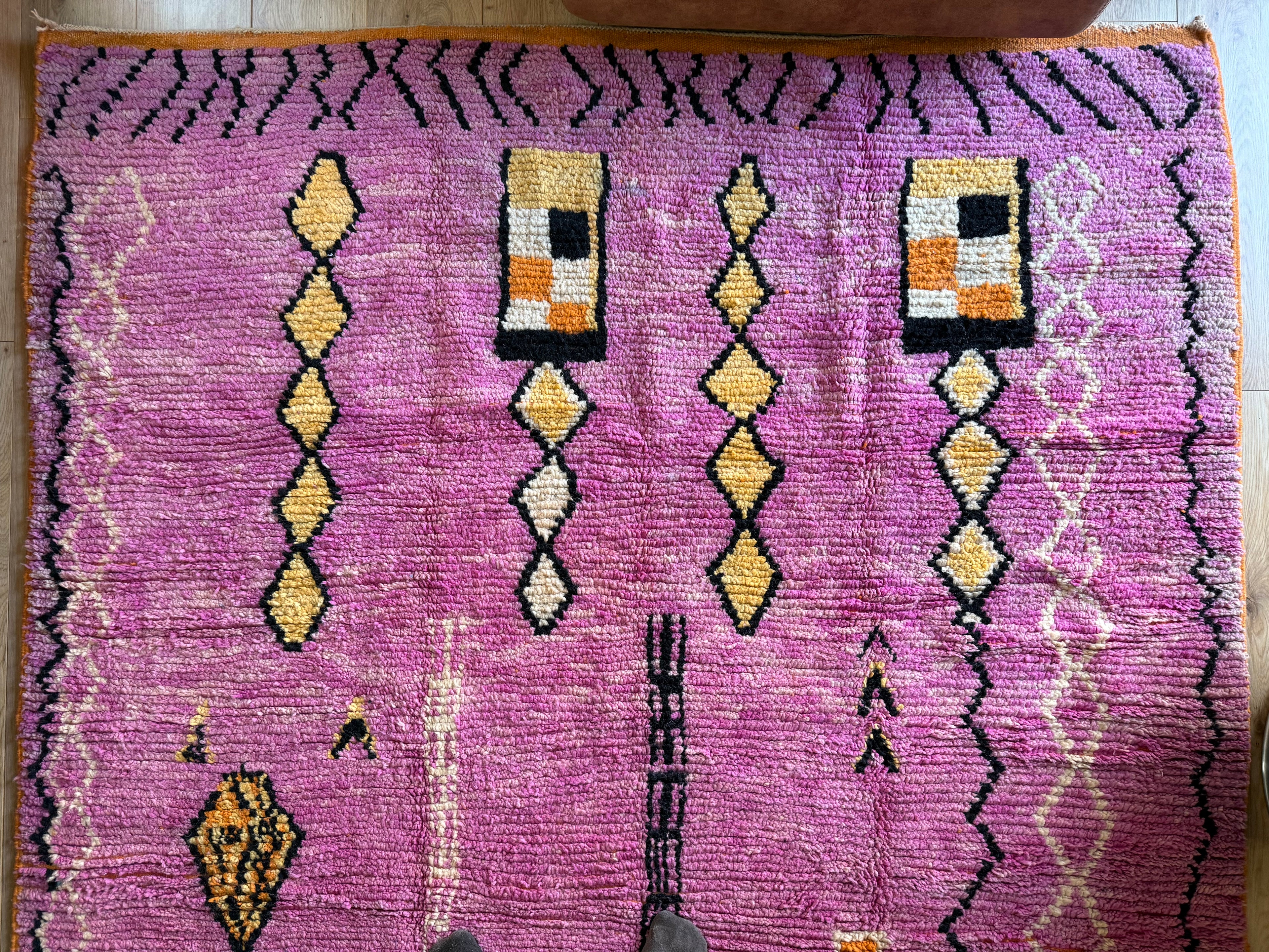 Handgeknoopt vintage Berber tapijt – ca. 308 × 200 cm