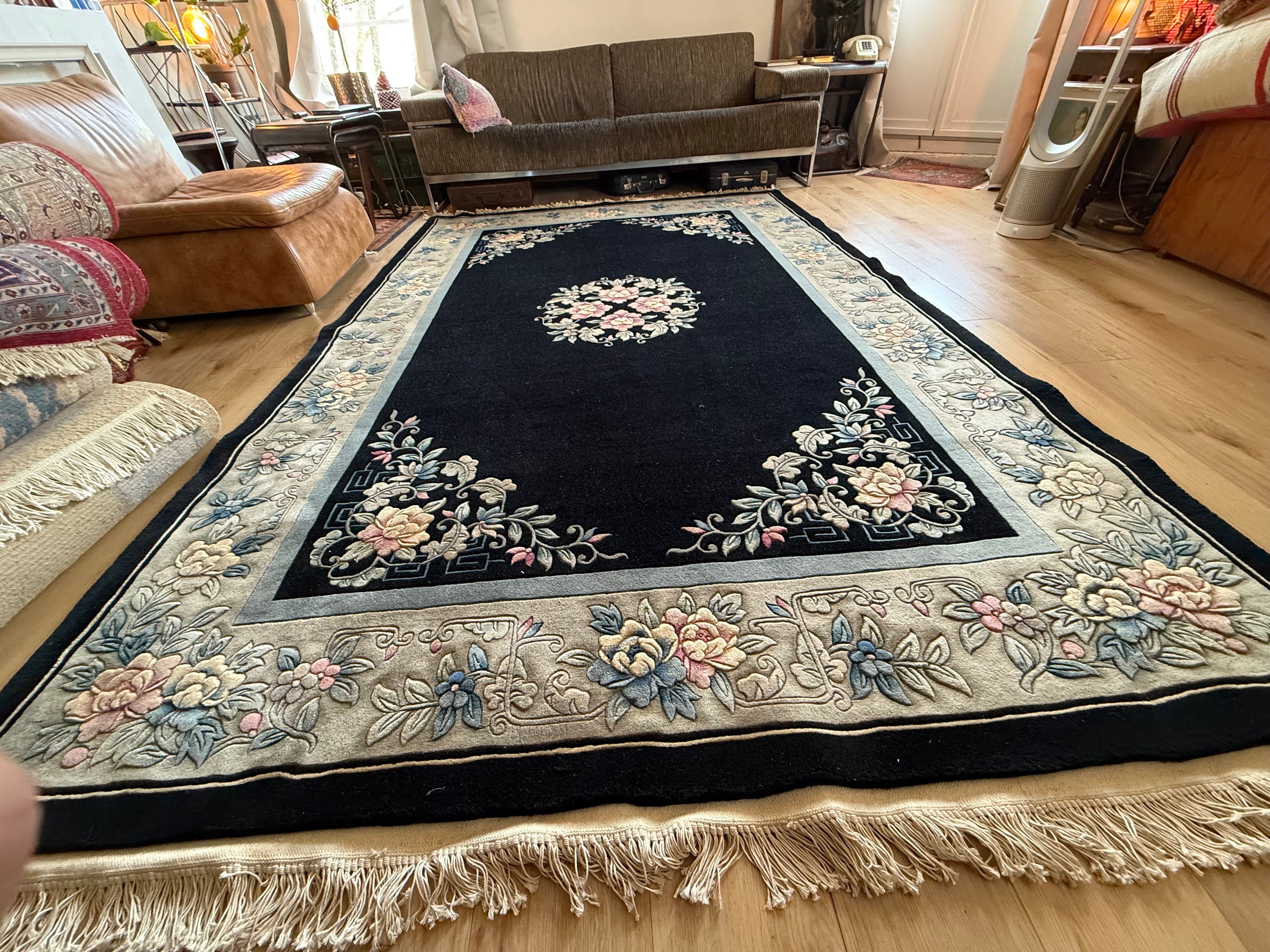 Handgeknoopt vintage tapijt – Chinese Deco stijl – ca. 323 × 188 cm