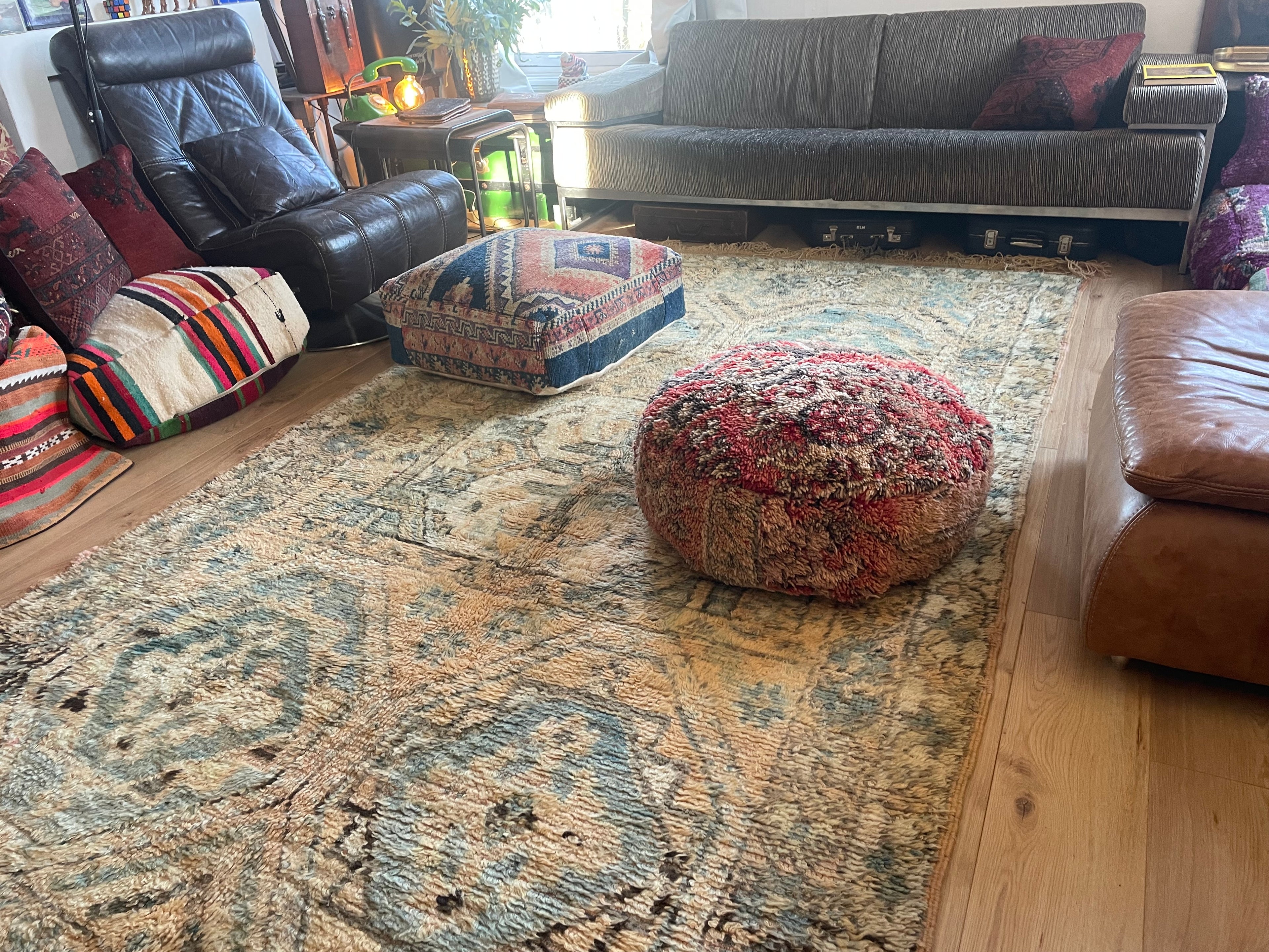 Handgeknoopt vintage tapijt uit Marokko – ca. 340 × 178 cm