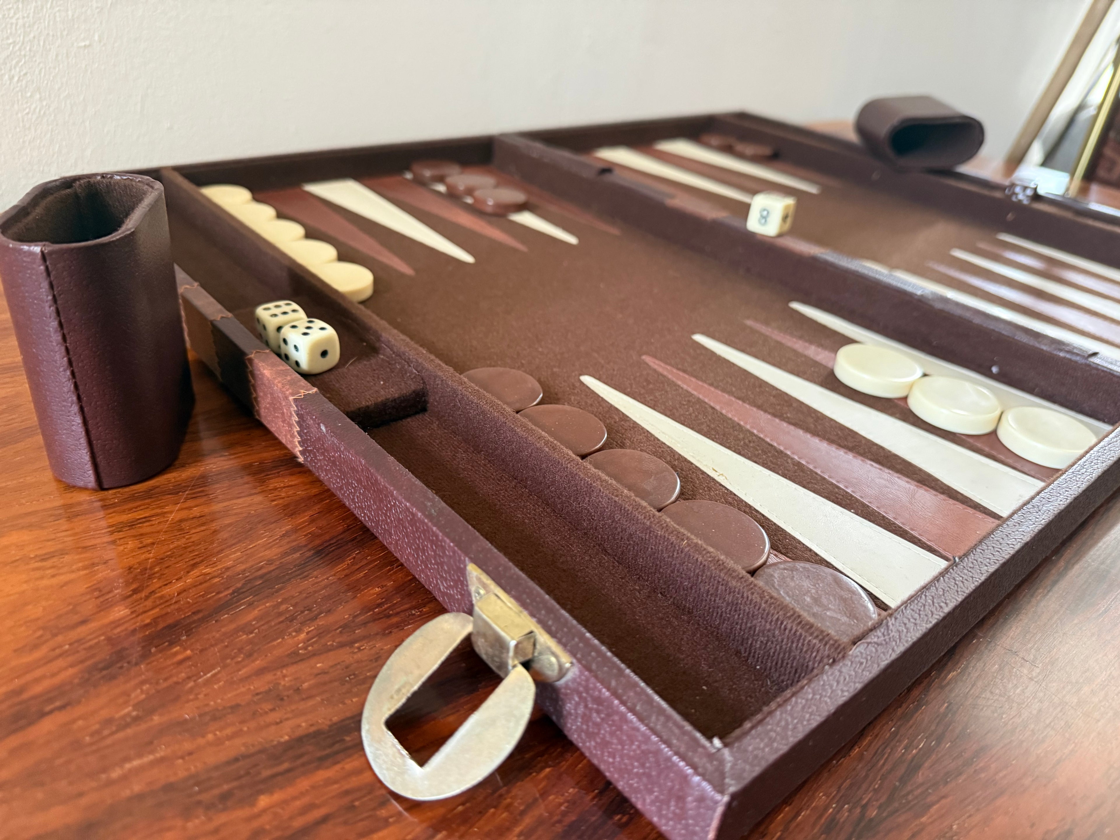 Vintage Backgammon Set Years 80 (1981) Retro Executive Briefcase
