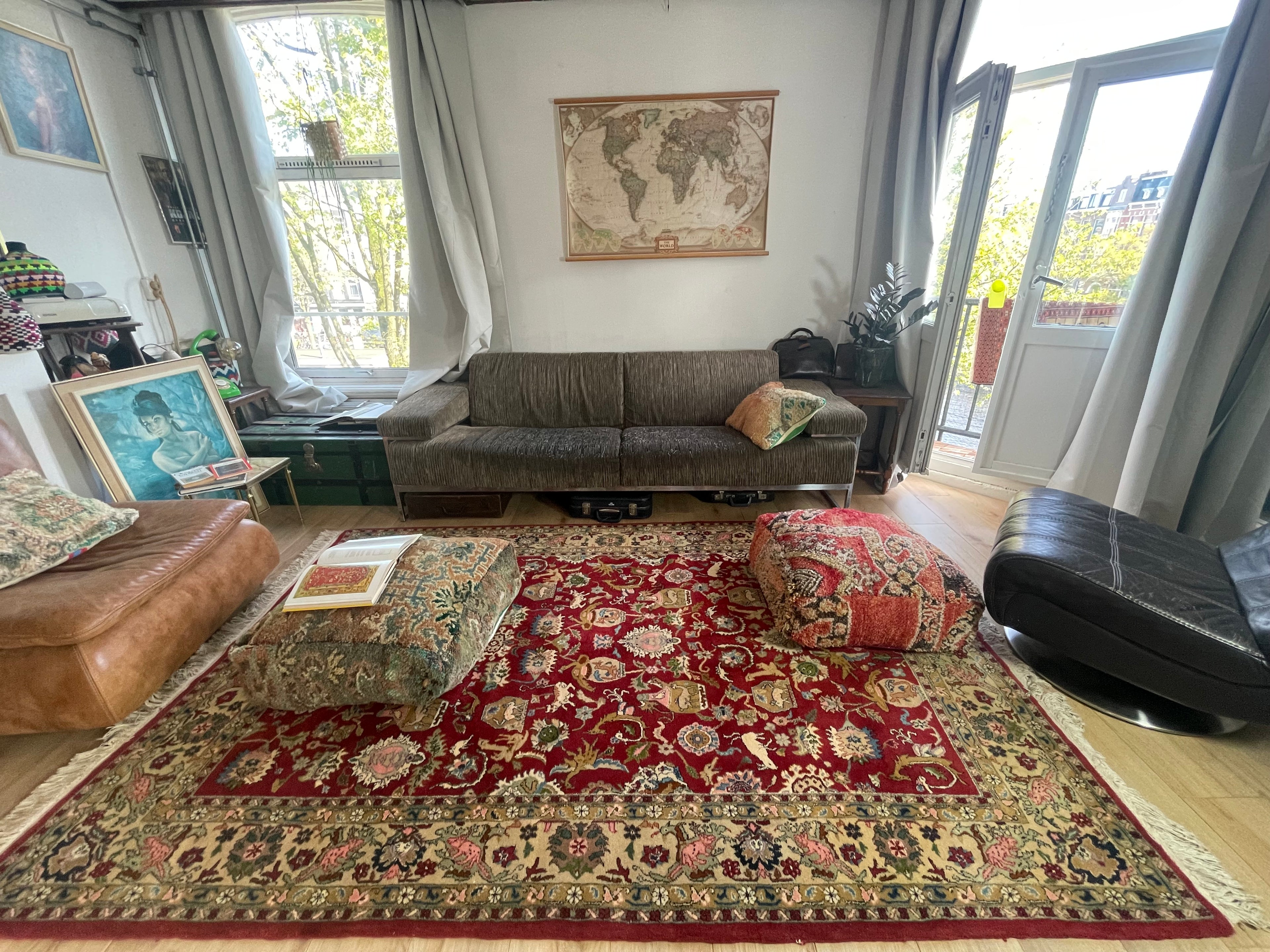 Handgeknoopt vintage Oosters tapijt – ca. 265 × 162 cm