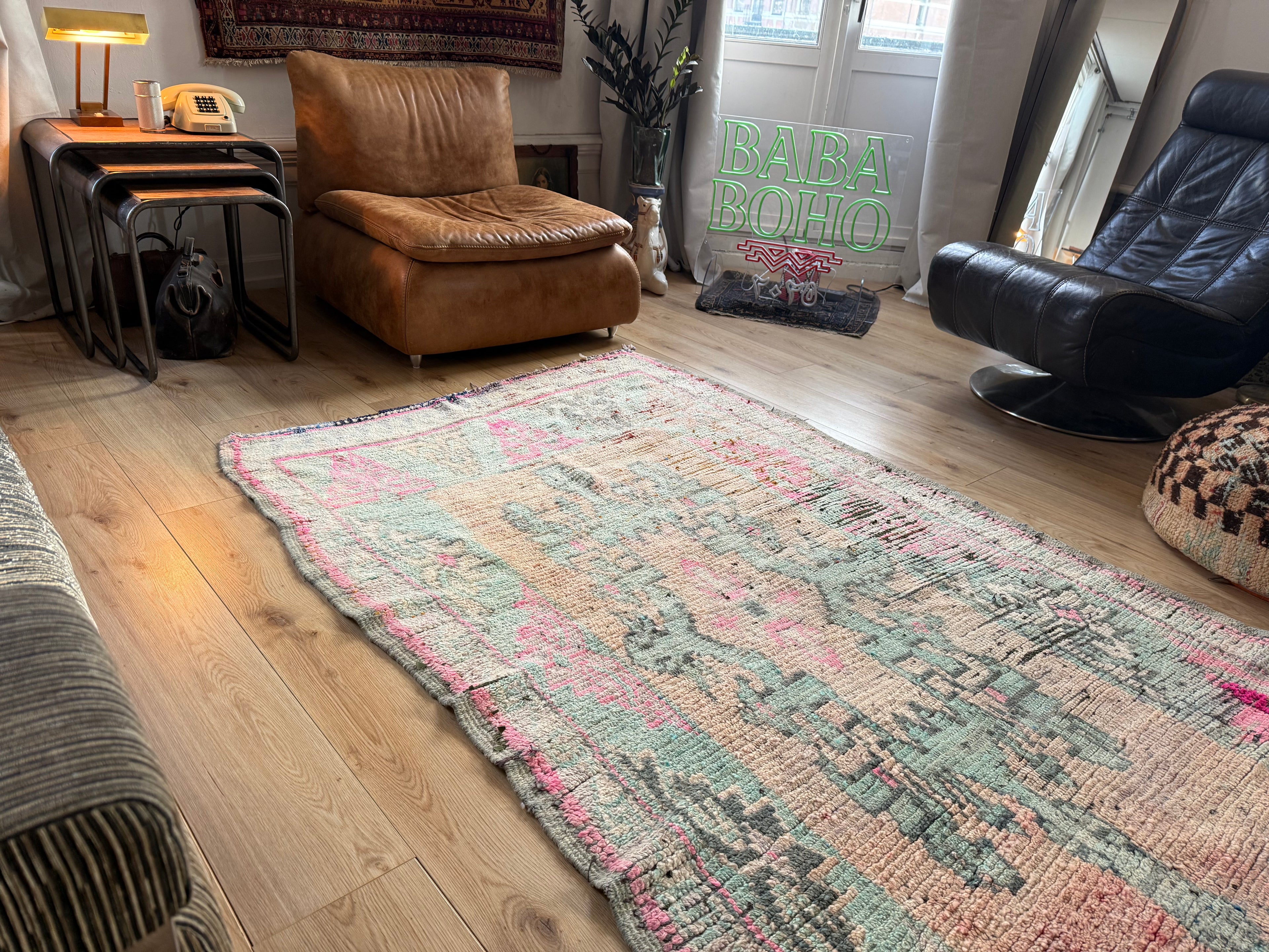 Vintage Marokkaans Berber tapijt (ca. 1950–1970) – 355 × 137 cm