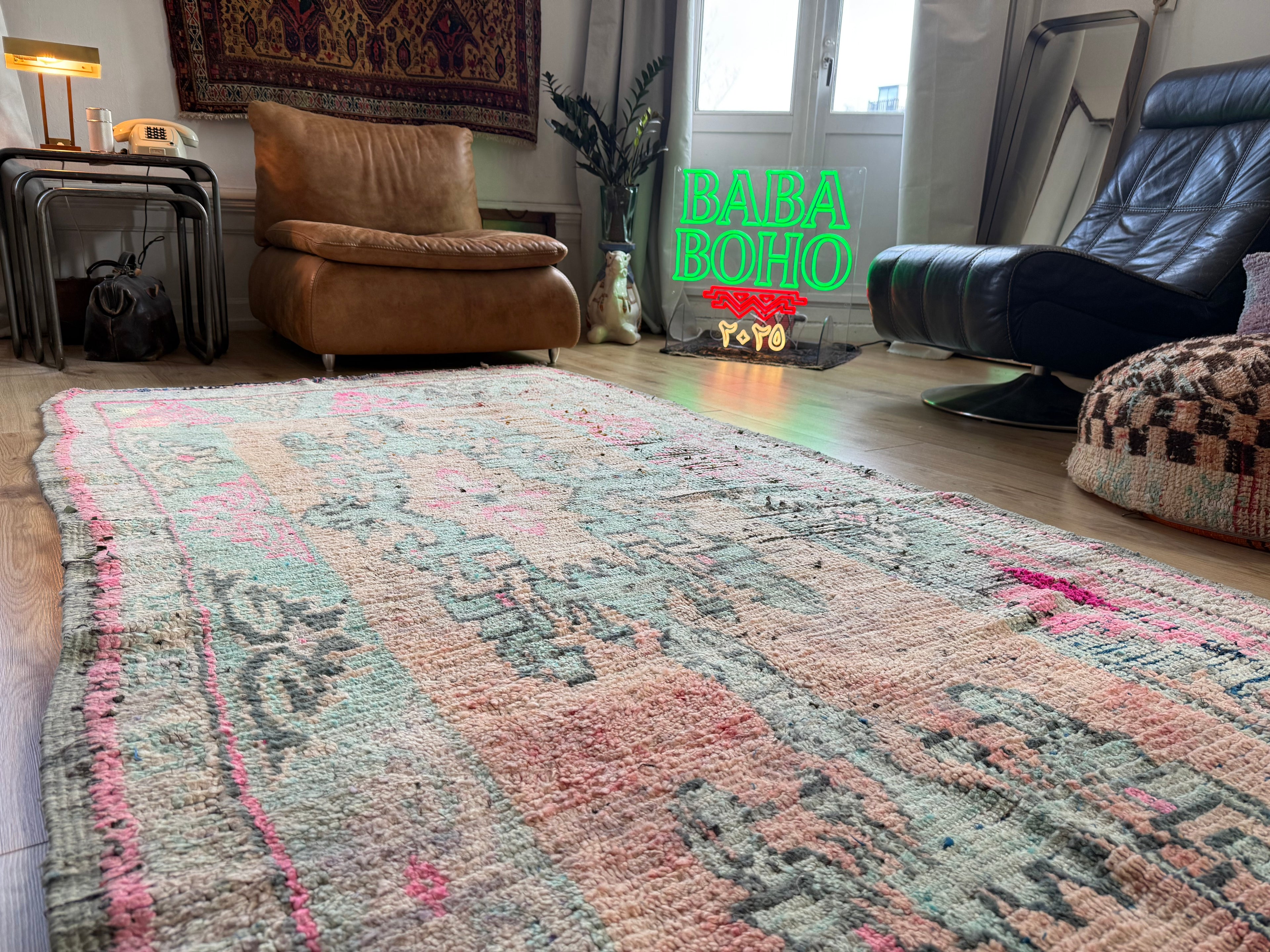 Vintage Marokkaans Berber tapijt (ca. 1950–1970) – 355 × 137 cm