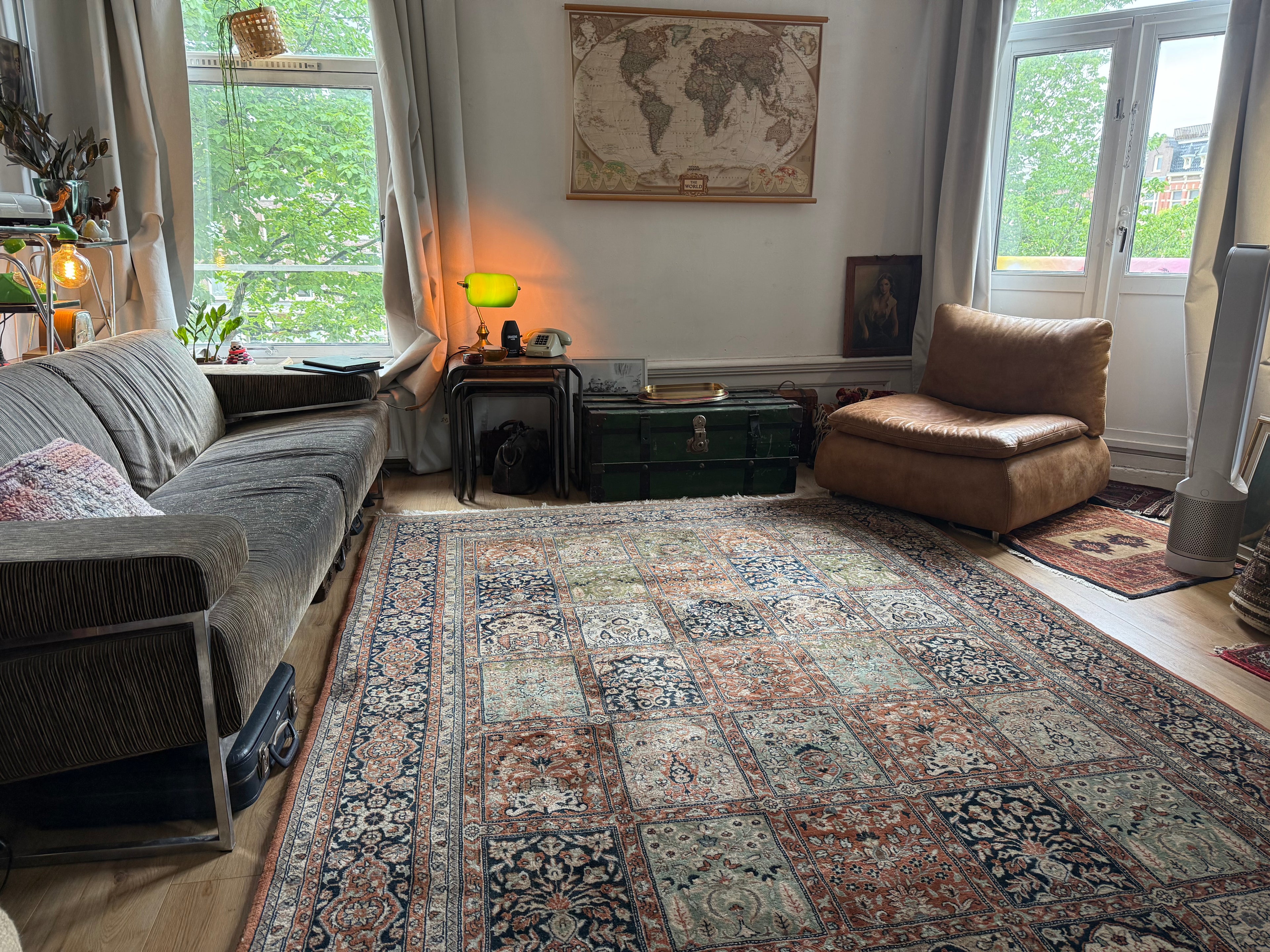 Handgeknoopt vintage Oosters India Bachtiari stijl tapijt – ca. 310 × 206 cm