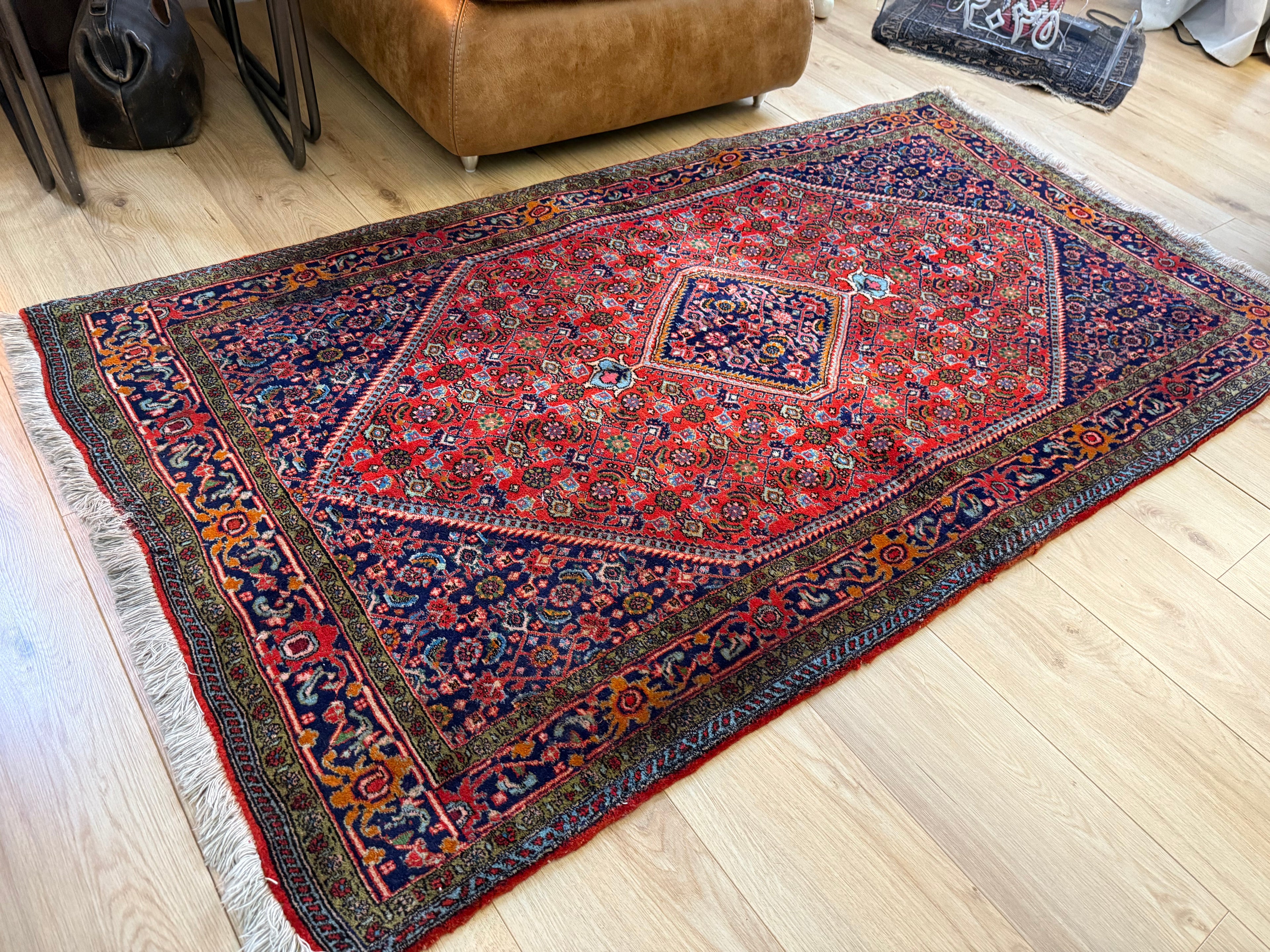 Vintage klassiek handgeknoopt tapijt – ca. 192 × 106 cm