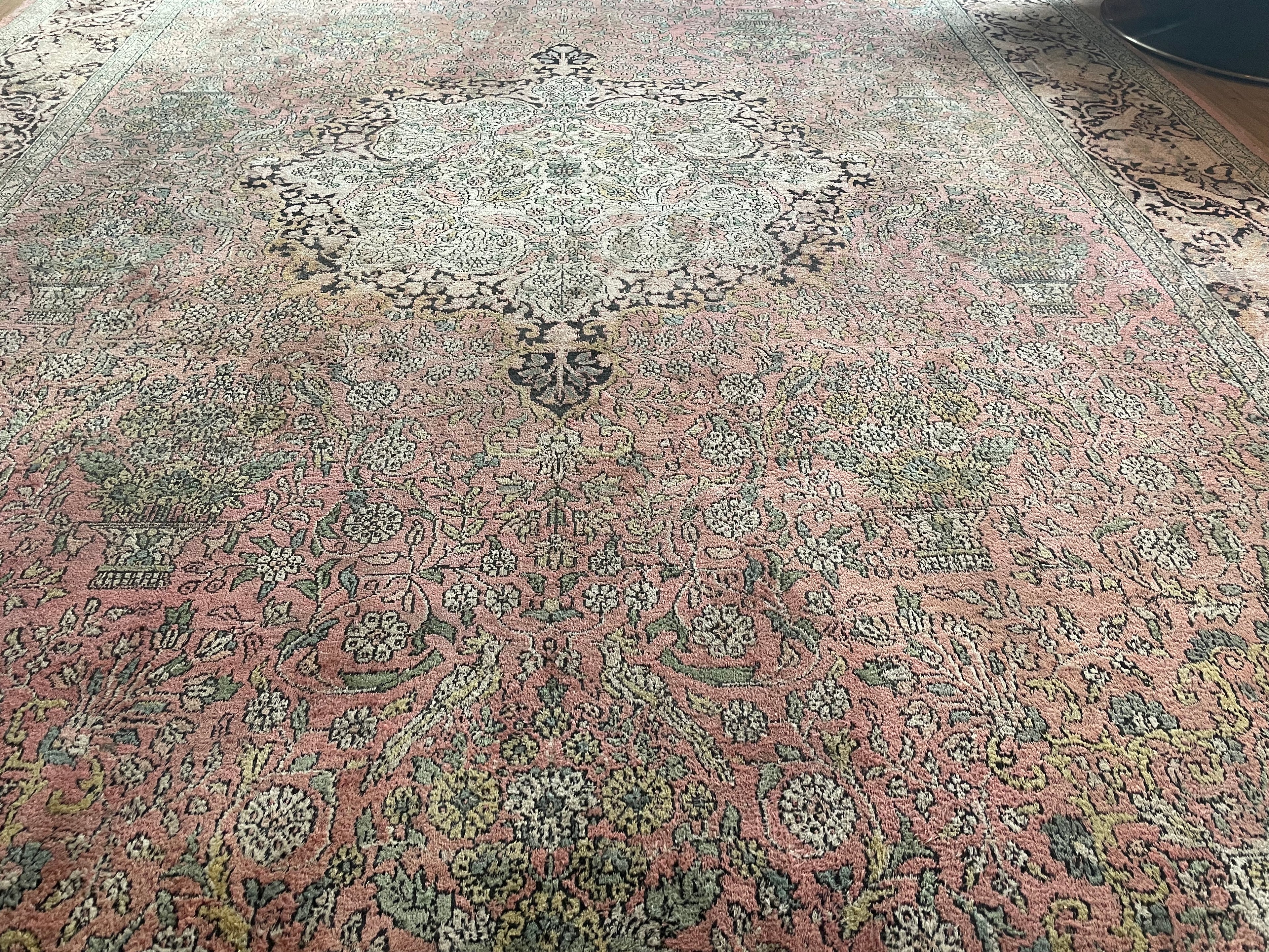 Hand-knotted vintage Kashmir carpet – approx. 325 × 216 cm