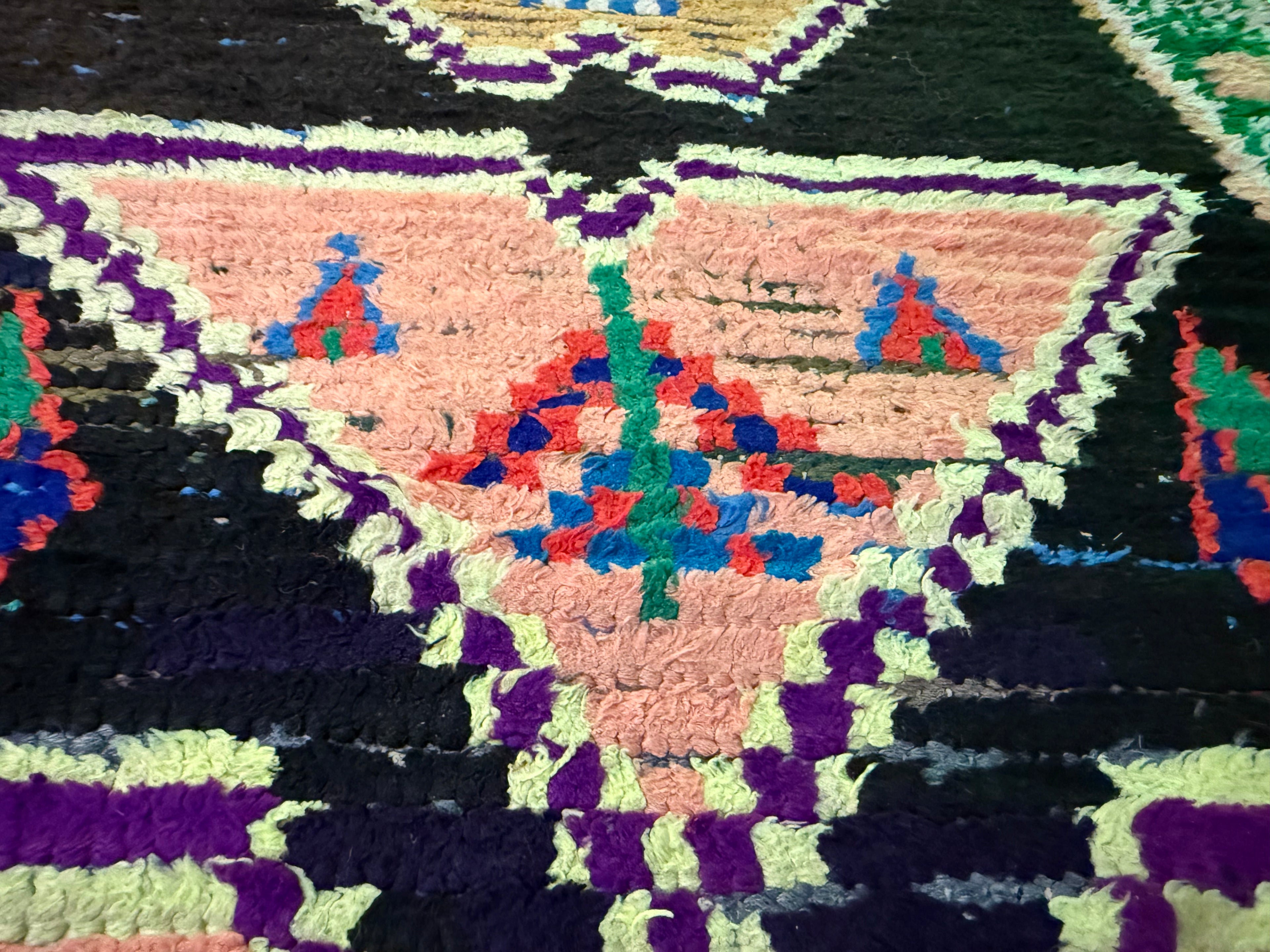 Handgeweven Berber loper uit Marokko – ca. 253 × 70 cm