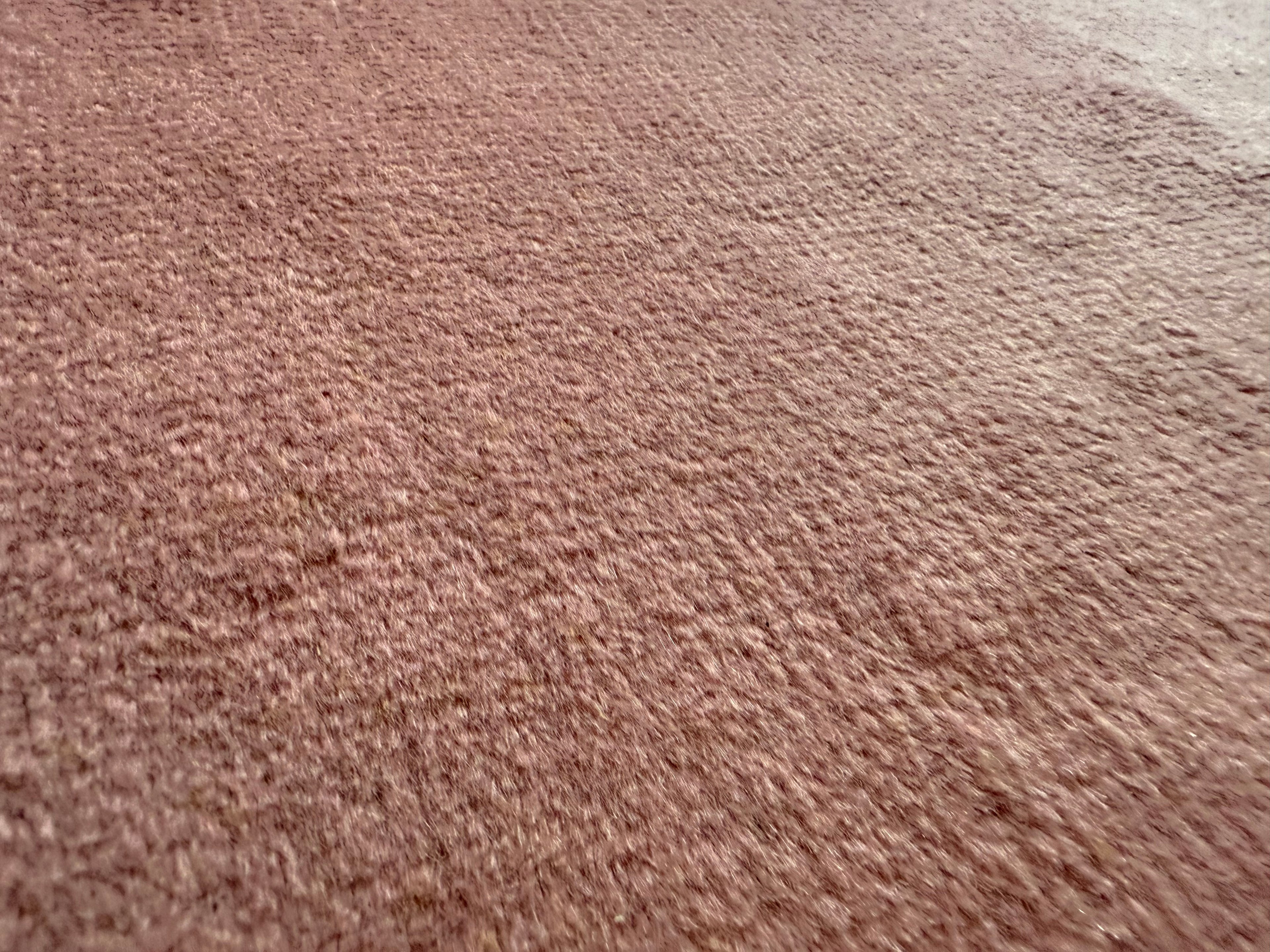 Vintage Art Deco tapijt in warm roze – 330 × 215 cm