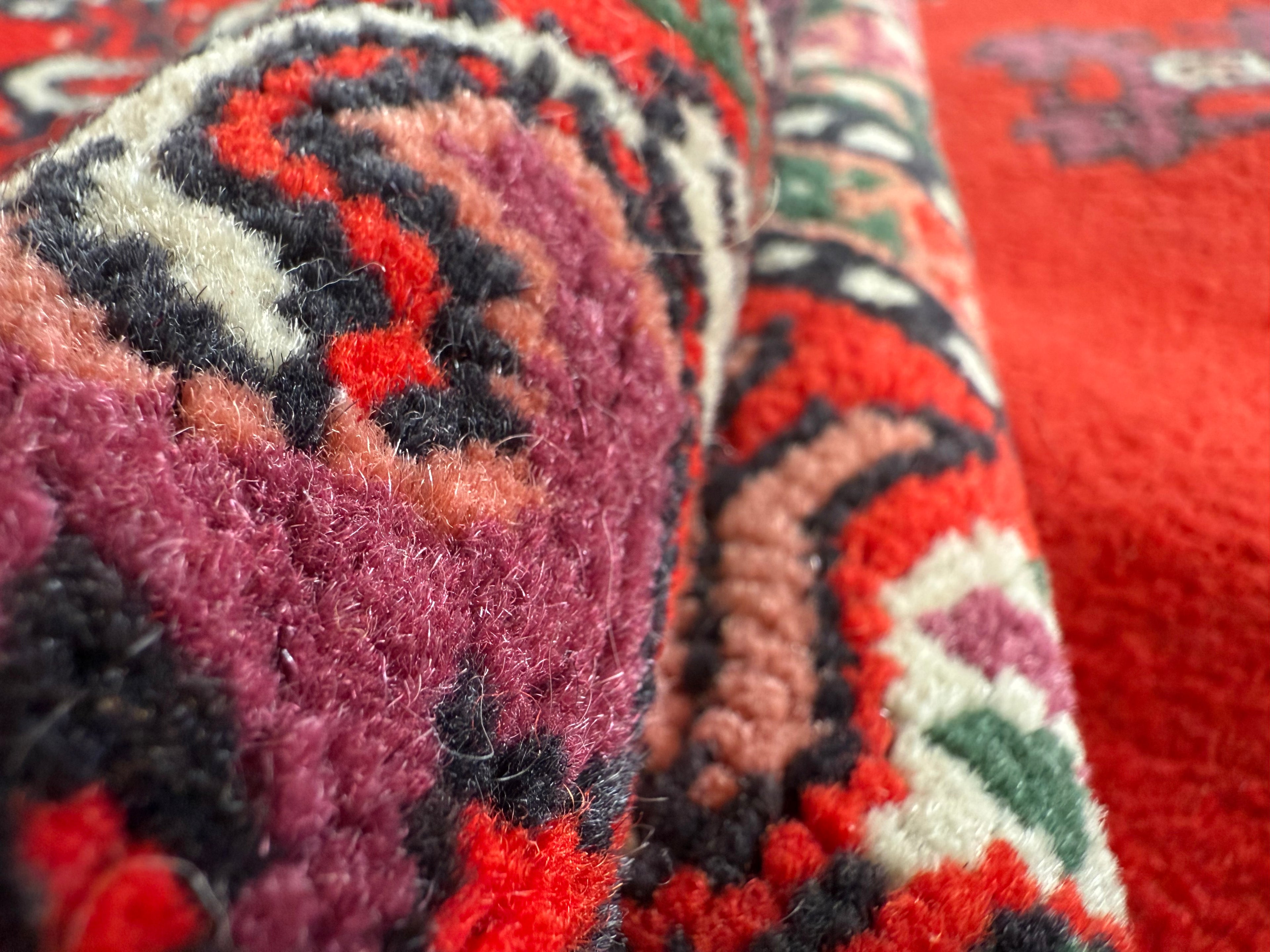 Handgeknoopte oosters vintage tapijt met florale medaillonstructuur – ca. 291 × 202 cm