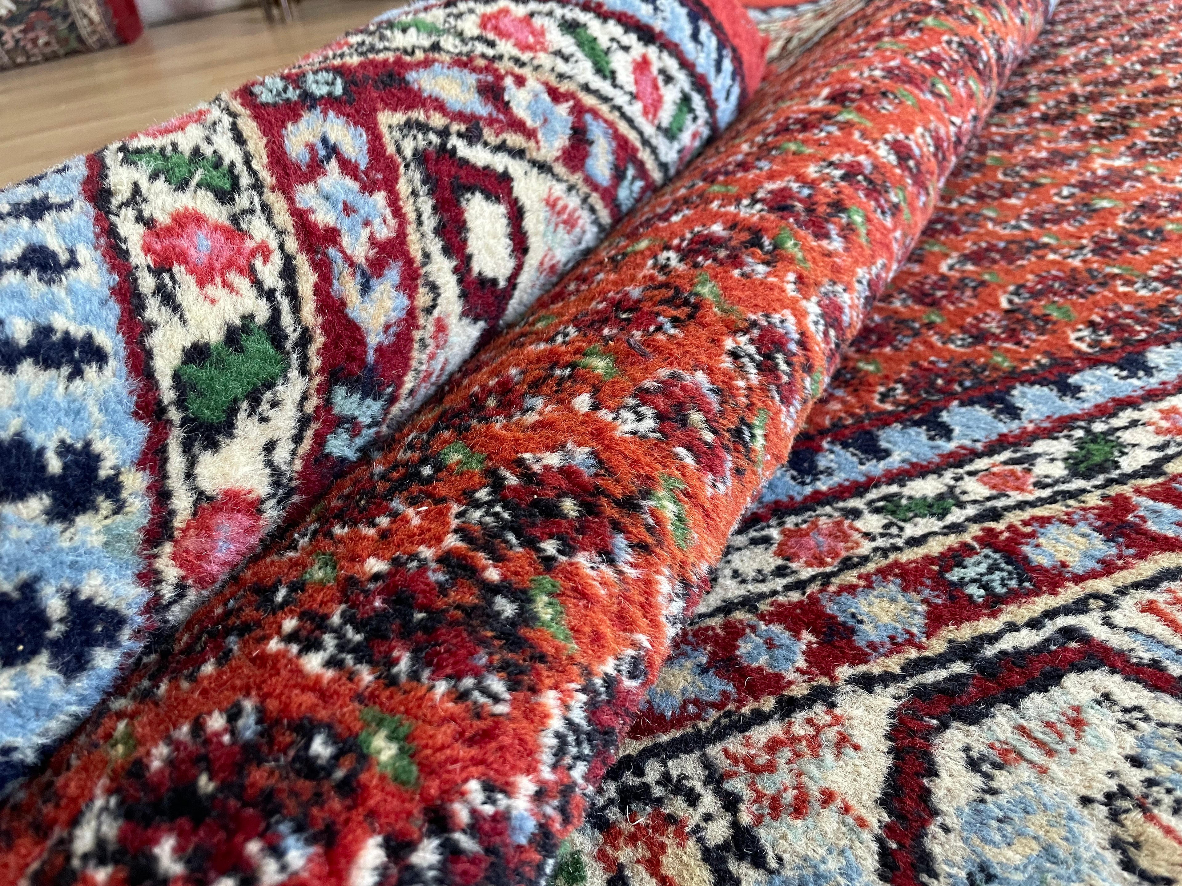 Handgeknoopt vintage vloerkleed – Sarough Mir – ca. 295 × 192 cm