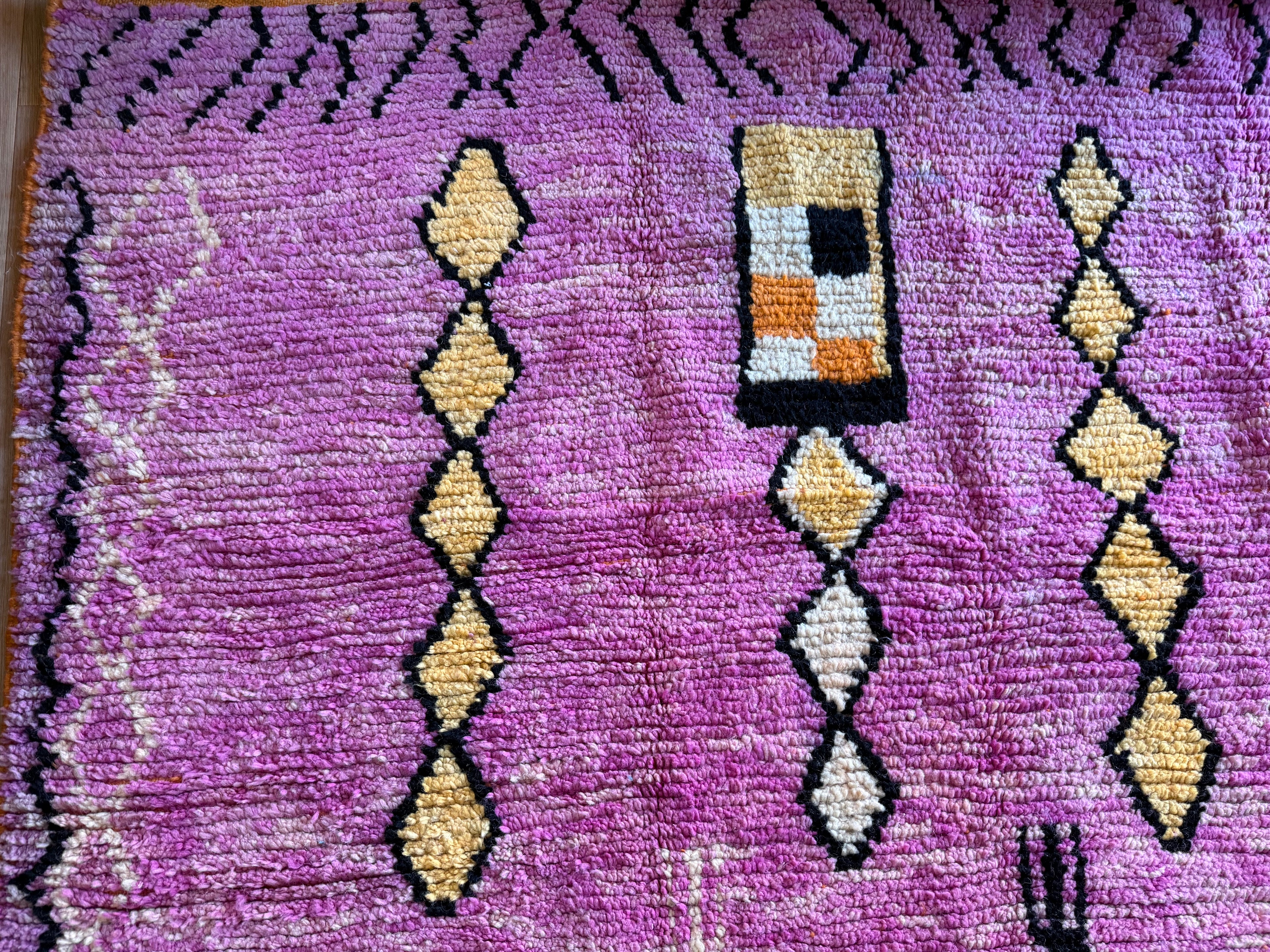 Handgeknoopt vintage Berber tapijt – ca. 308 × 200 cm