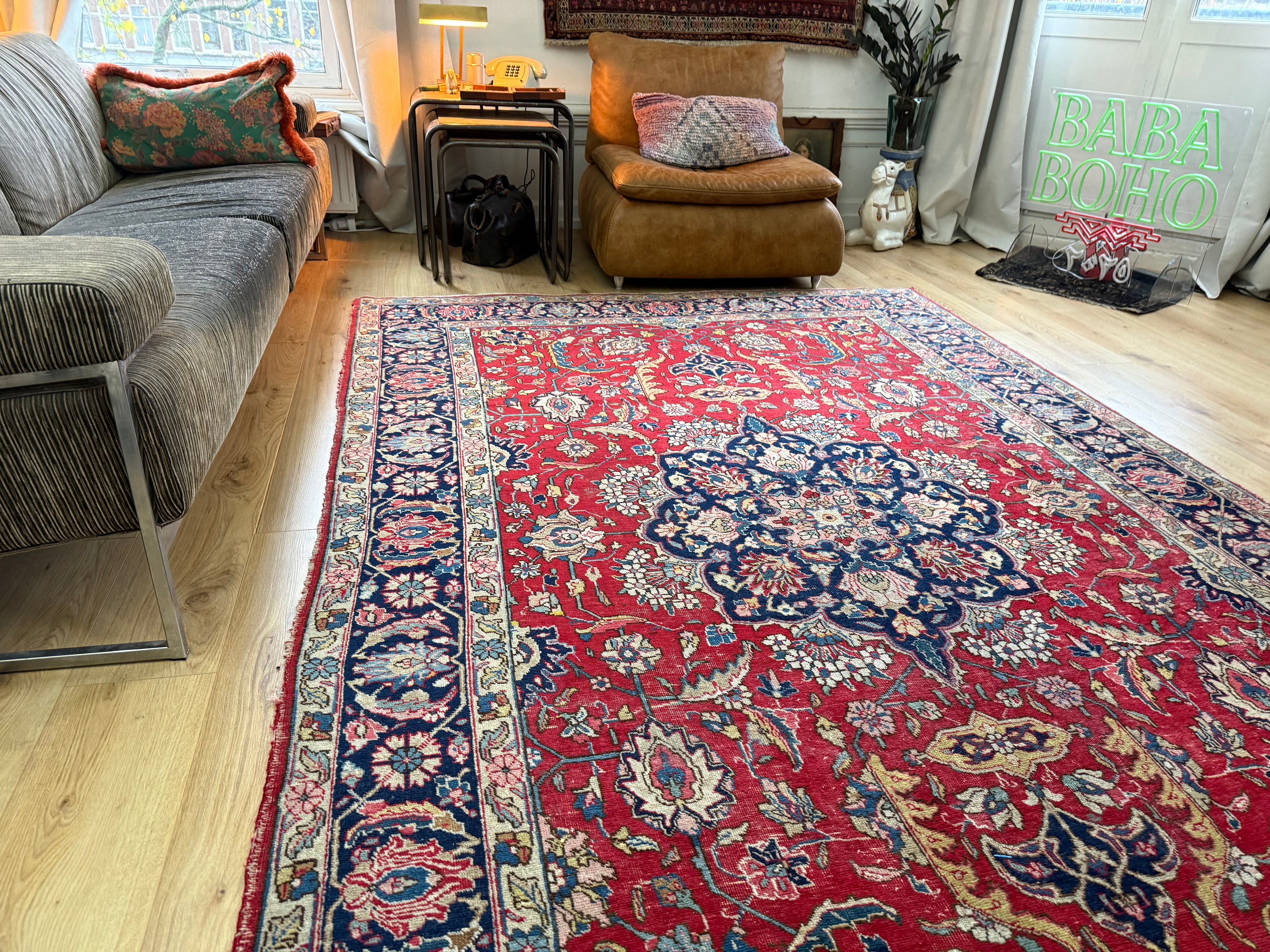 Handgeknoopt vintage tapijt – ca. 303 × 193 cm