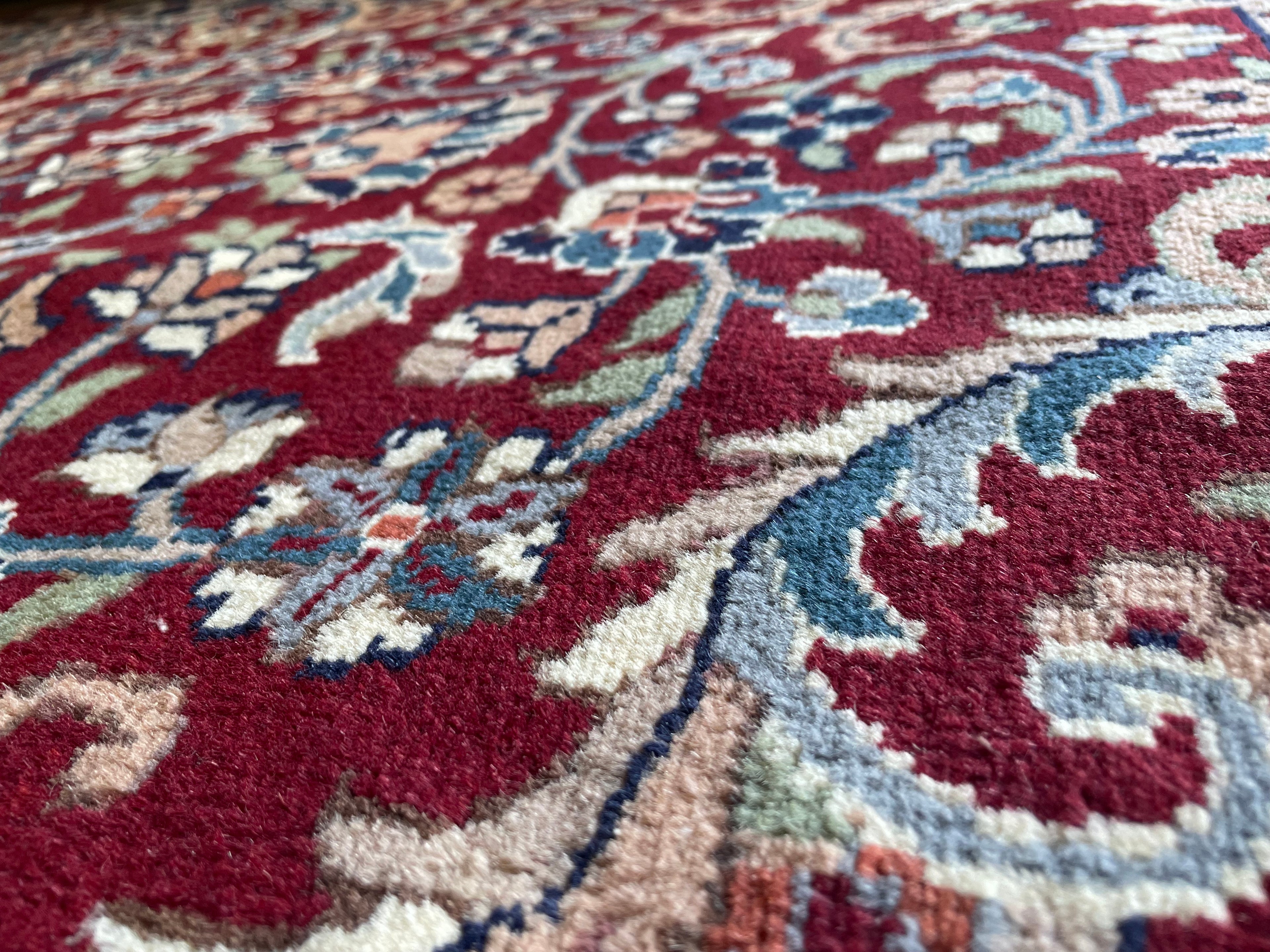 Handgeknoopt vintage oosters tapijt – ca. 200 × 193 cm