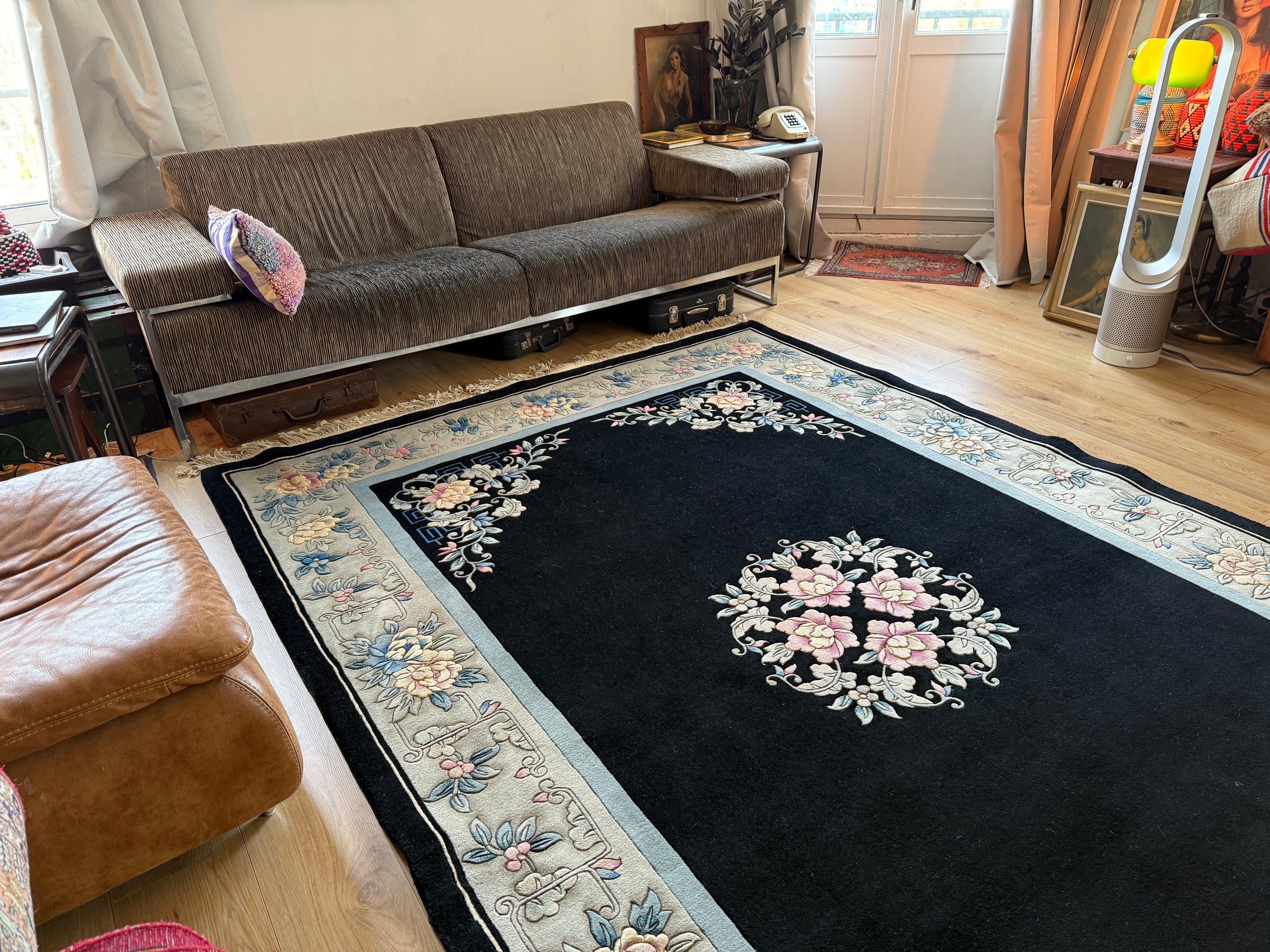 Handgeknoopt vintage tapijt – Chinese Deco stijl – ca. 323 × 188 cm