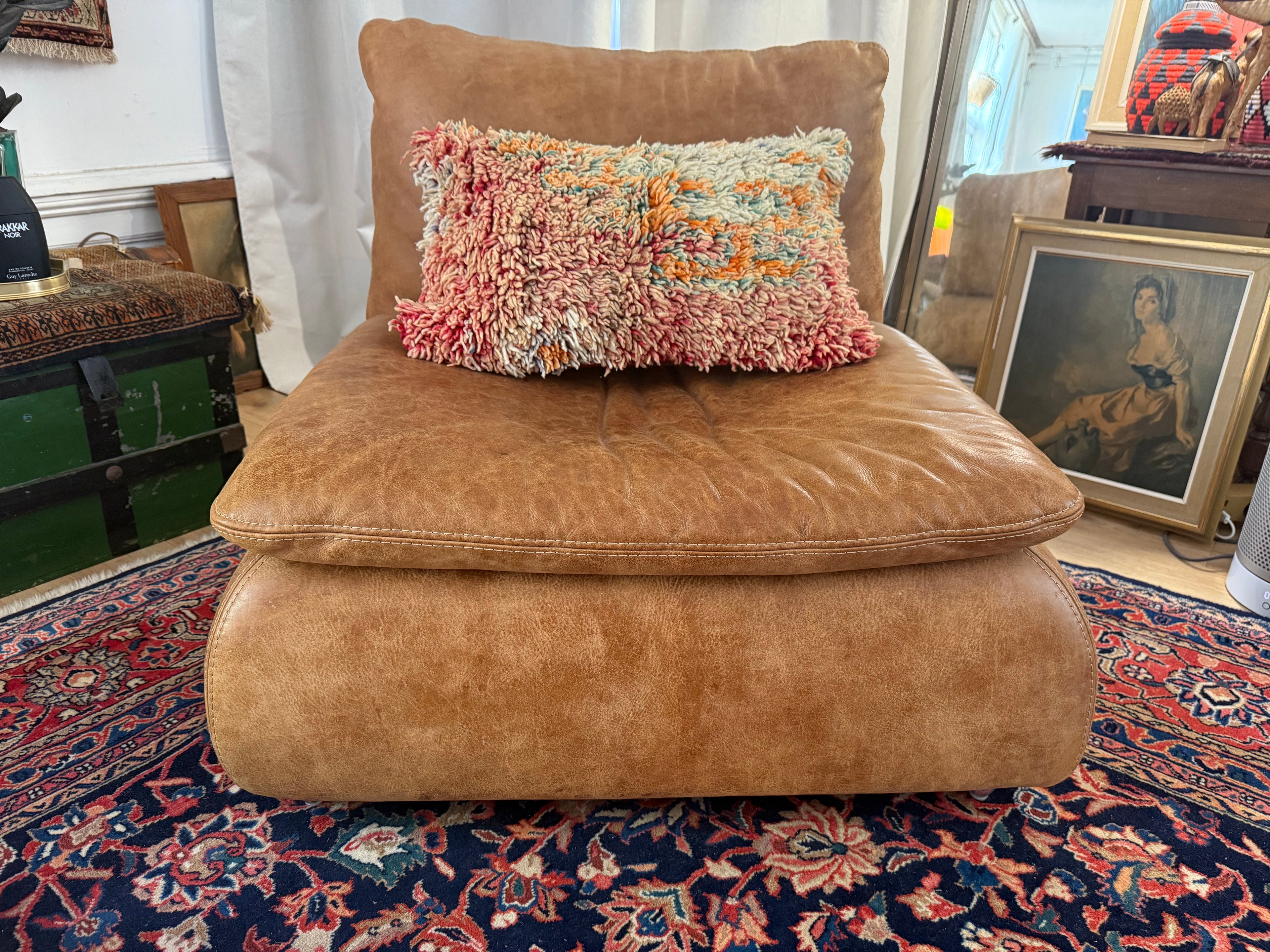 Handgemaakt kussen van een vintage Marokkaans tapijt – ca. 50 × 30 cm
