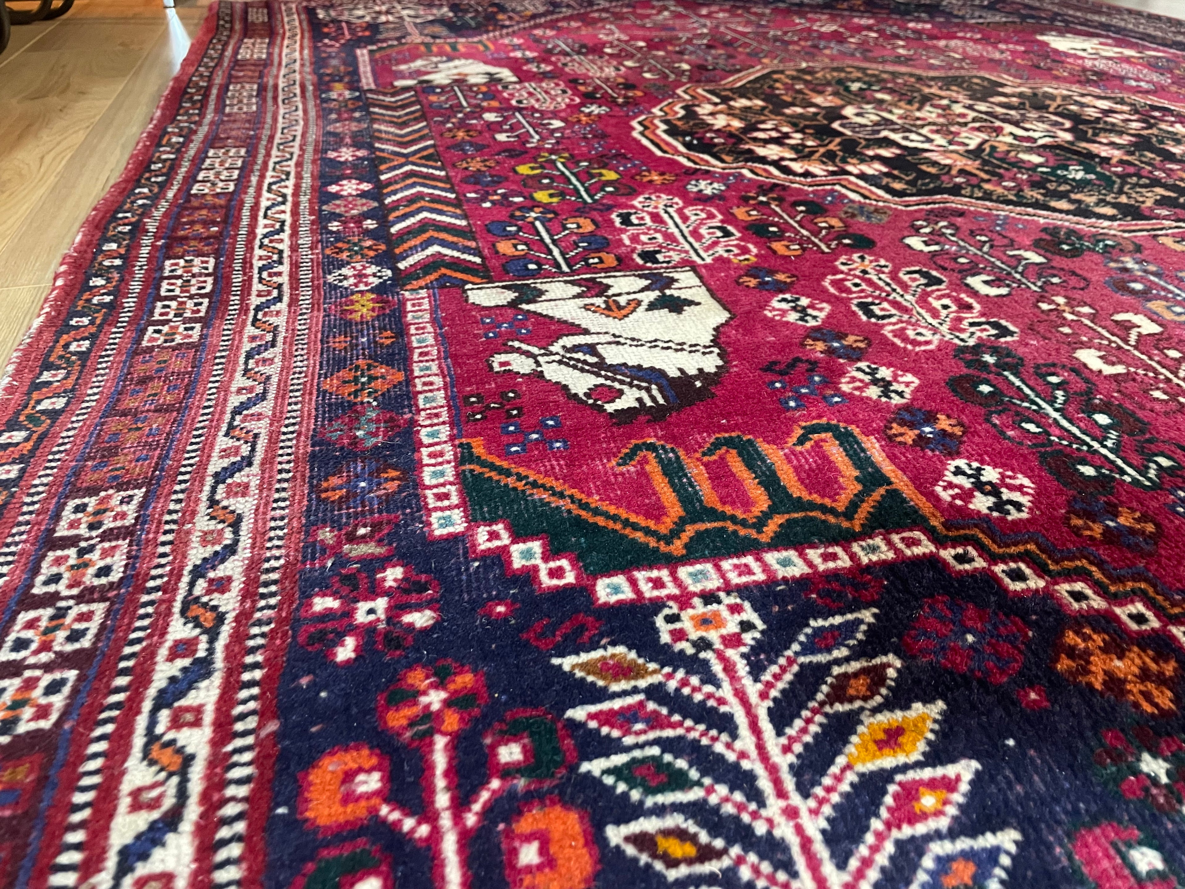 Handgeknoopt Vintage Oosters tapijt – ca. 248 × 182 cm