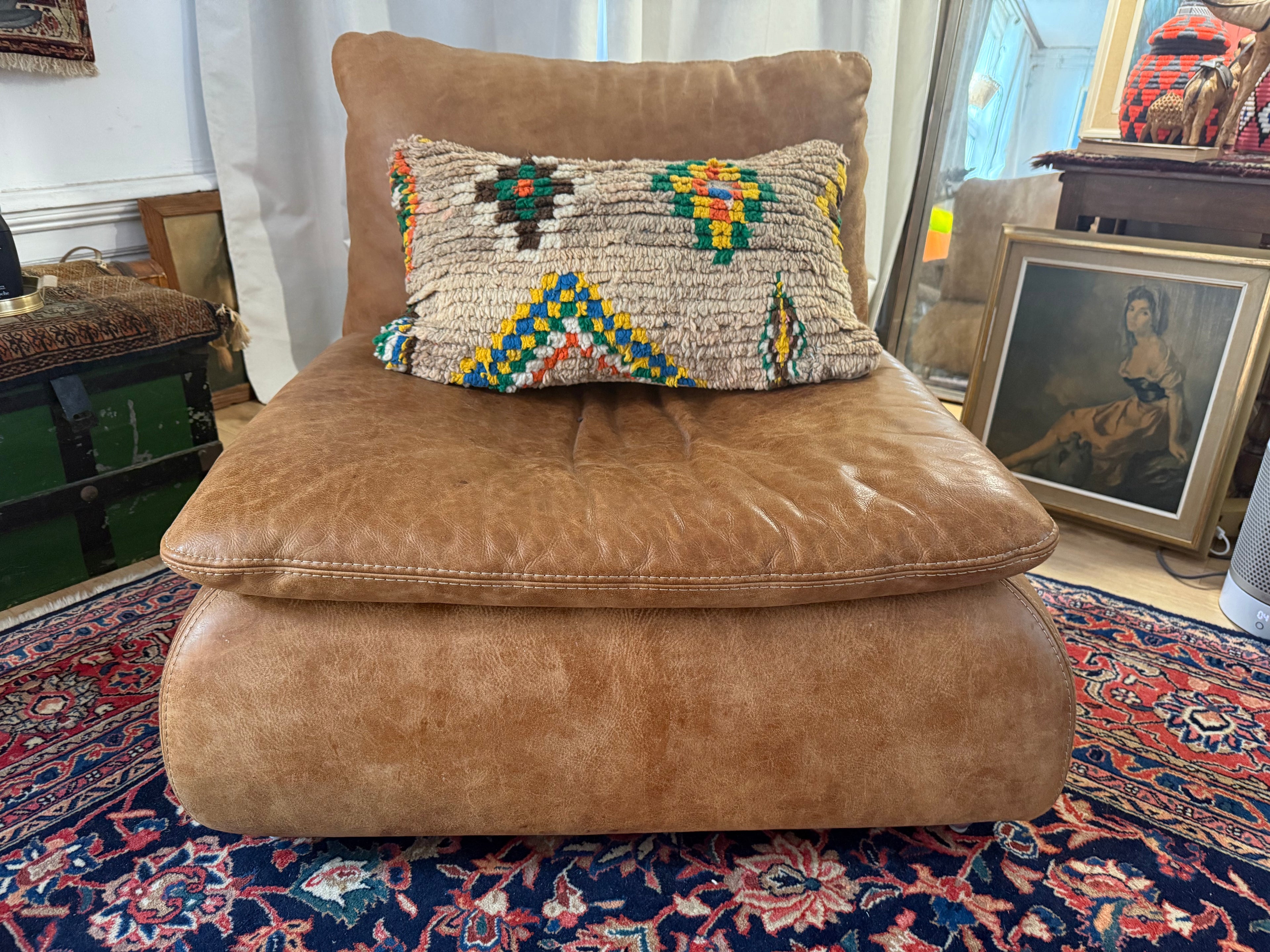 Handgemaakt kussen van een vintage Marokkaans tapijt – ca. 50 × 40 cm