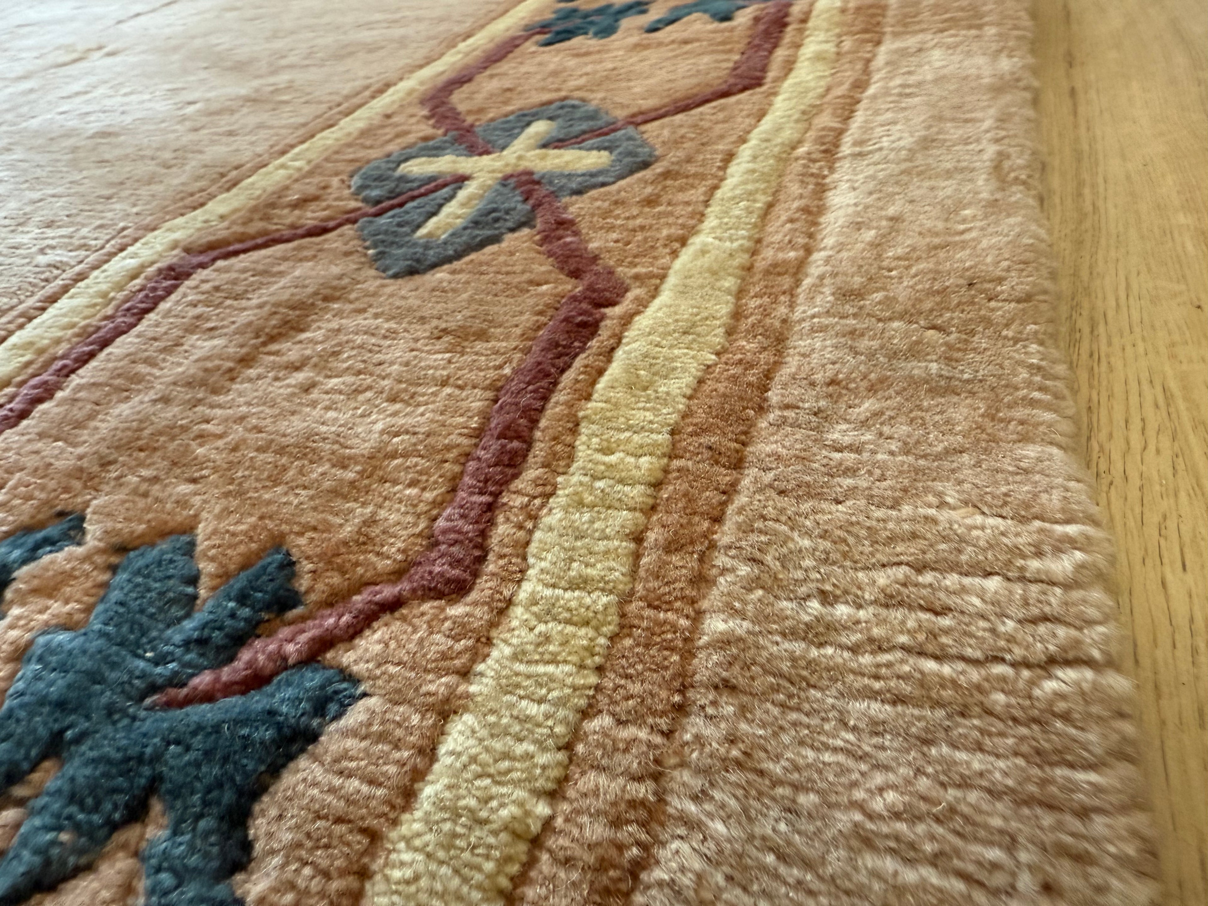 Handgeknoopt vintage tapijt – Chinese Art Deco stijl – ca. 250 × 300 cm