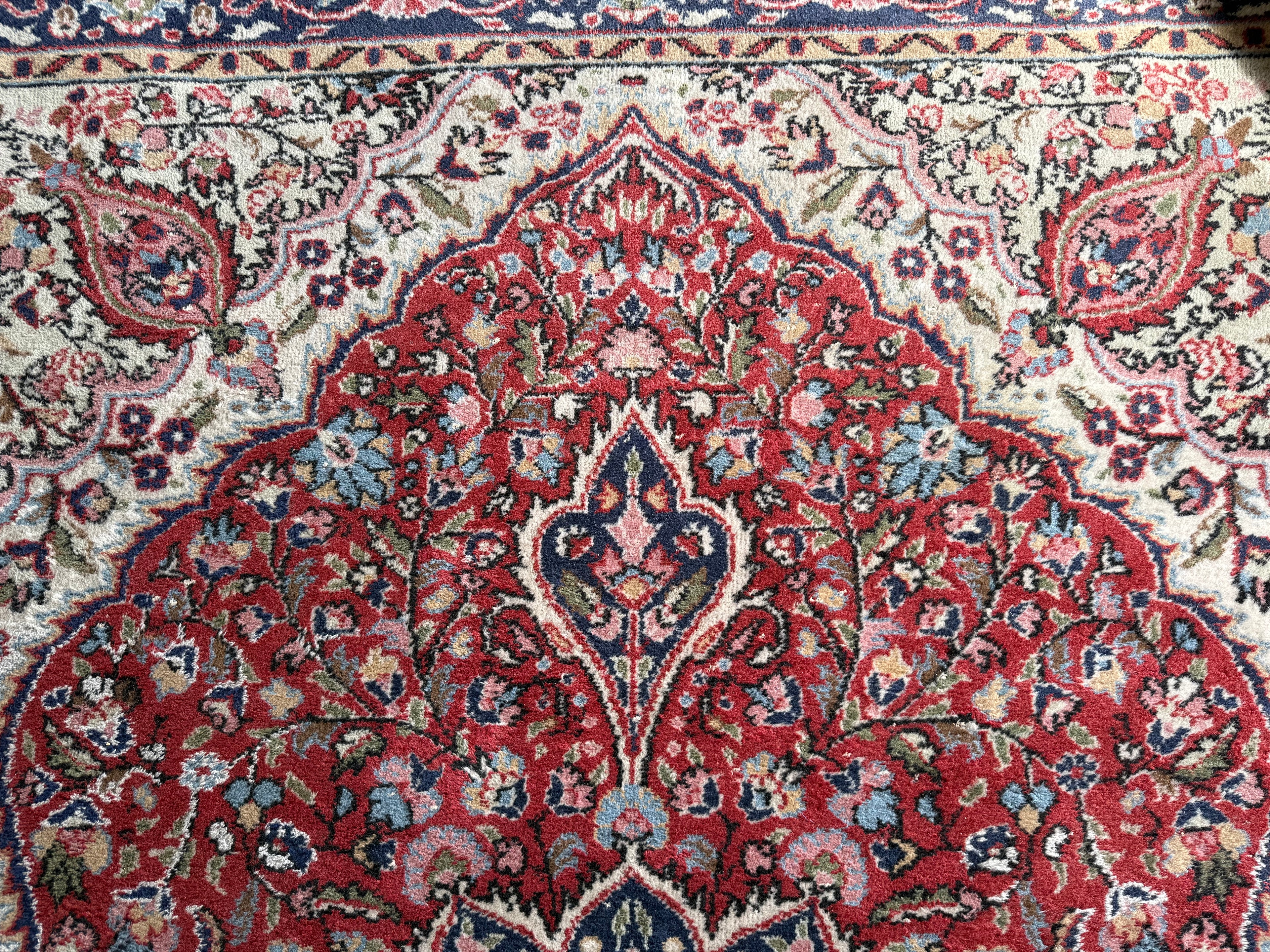 handgeknoopt Oosters Vintage tapijt Kashan stijl 215 x 345 cm