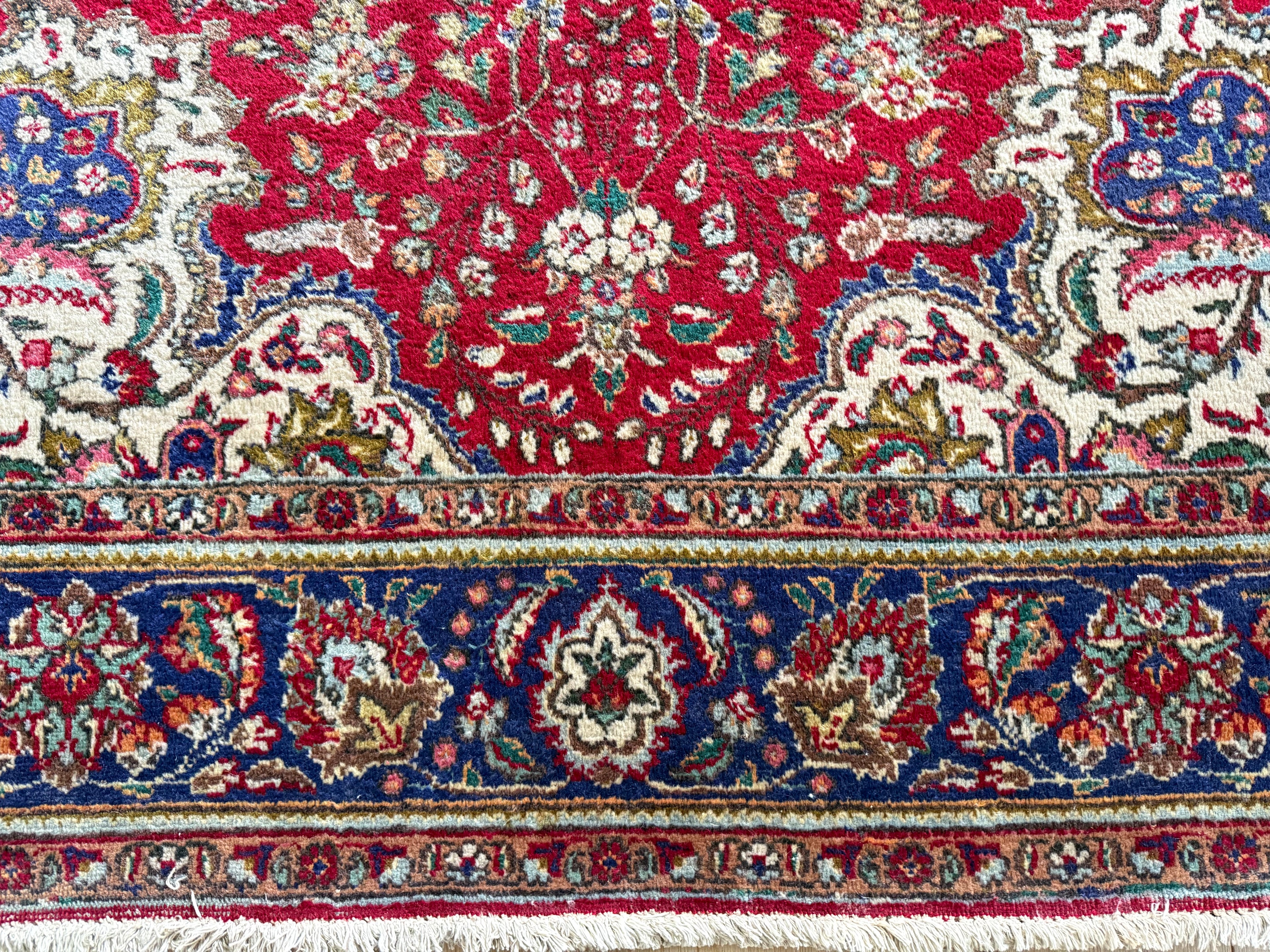 Handgeknoopt vintage Tabriz tapijt – ca. 301 × 205 cm