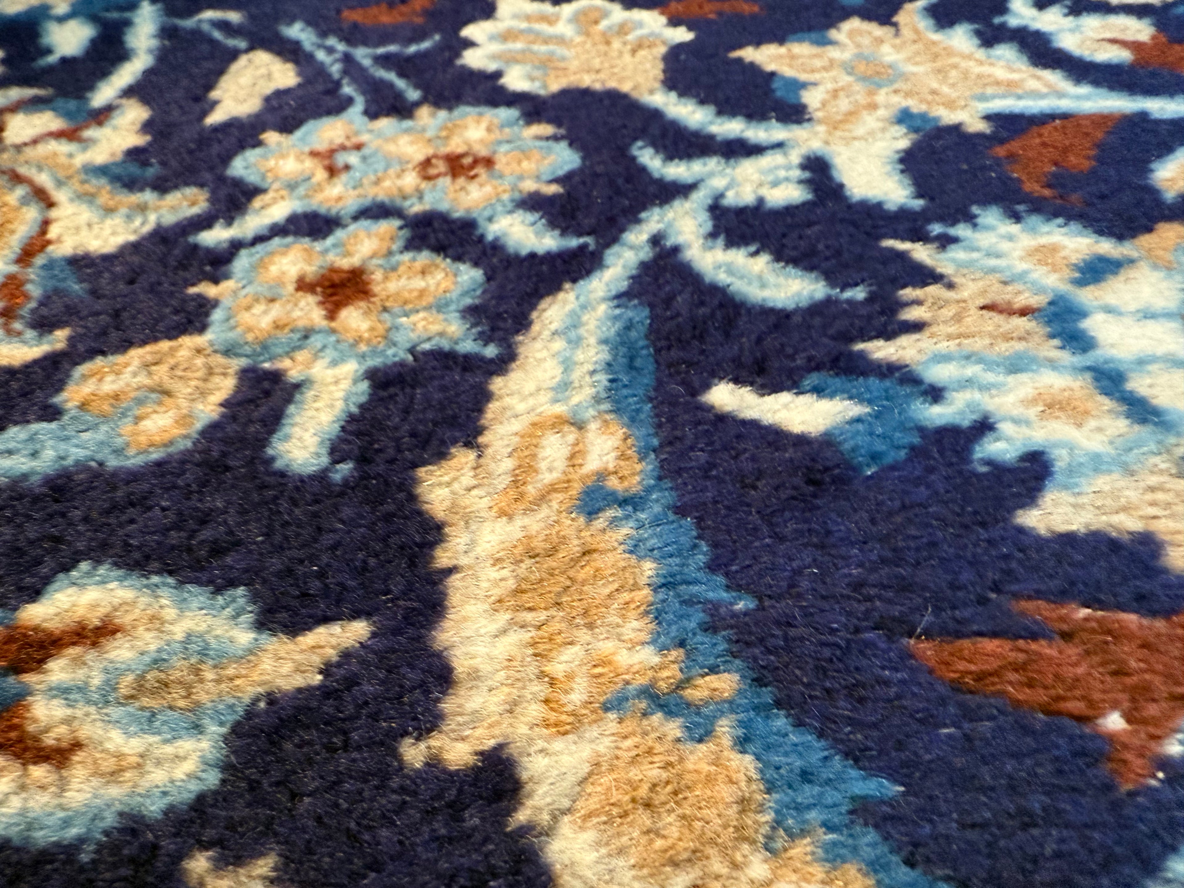 Hand-knotted vintage oriental Nain style carpet – approx. 196 × 300 cm