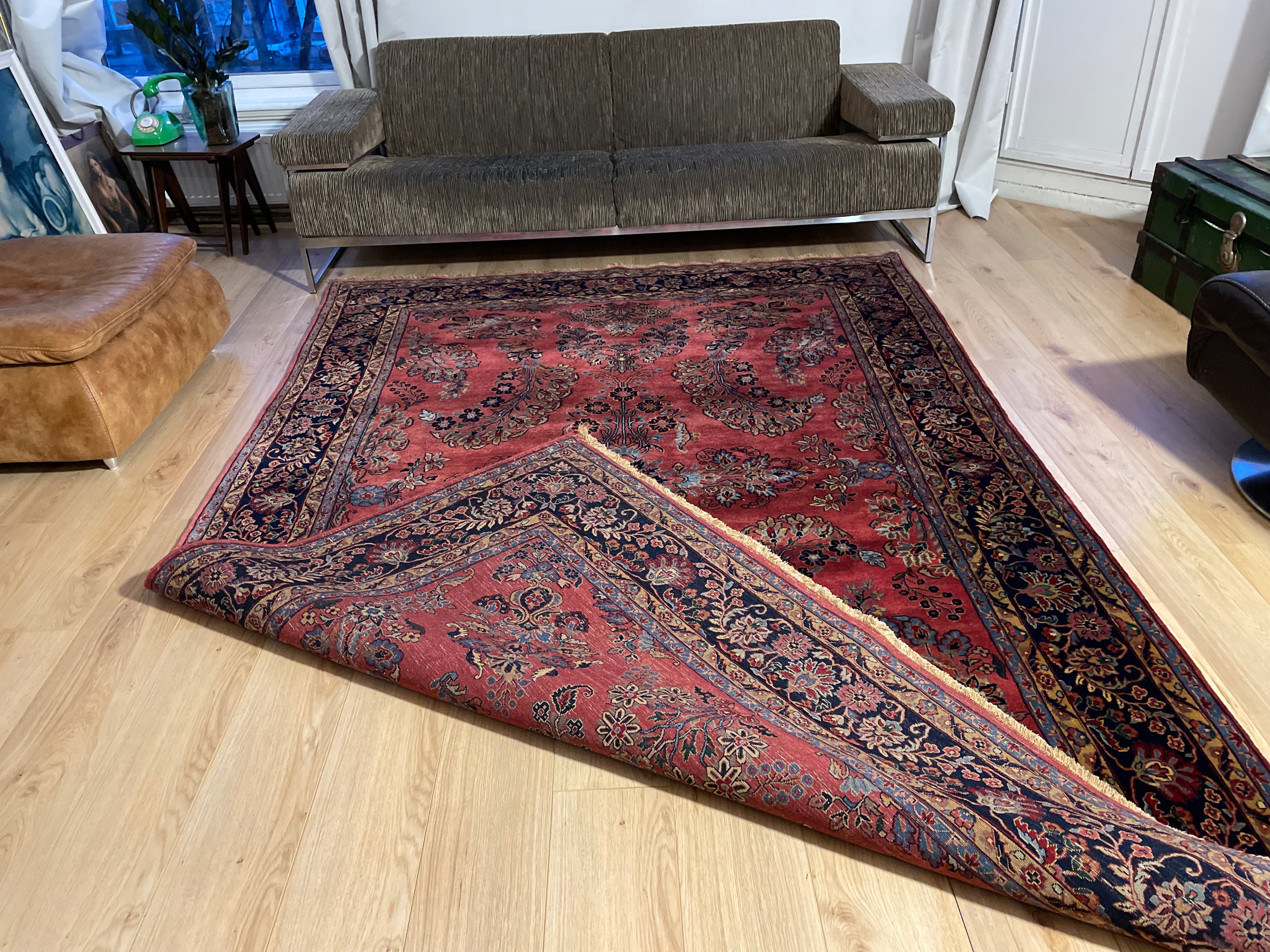 Handgeknoopt Oosterse Sarough tapijt – India – ca. 295 × 202 cm