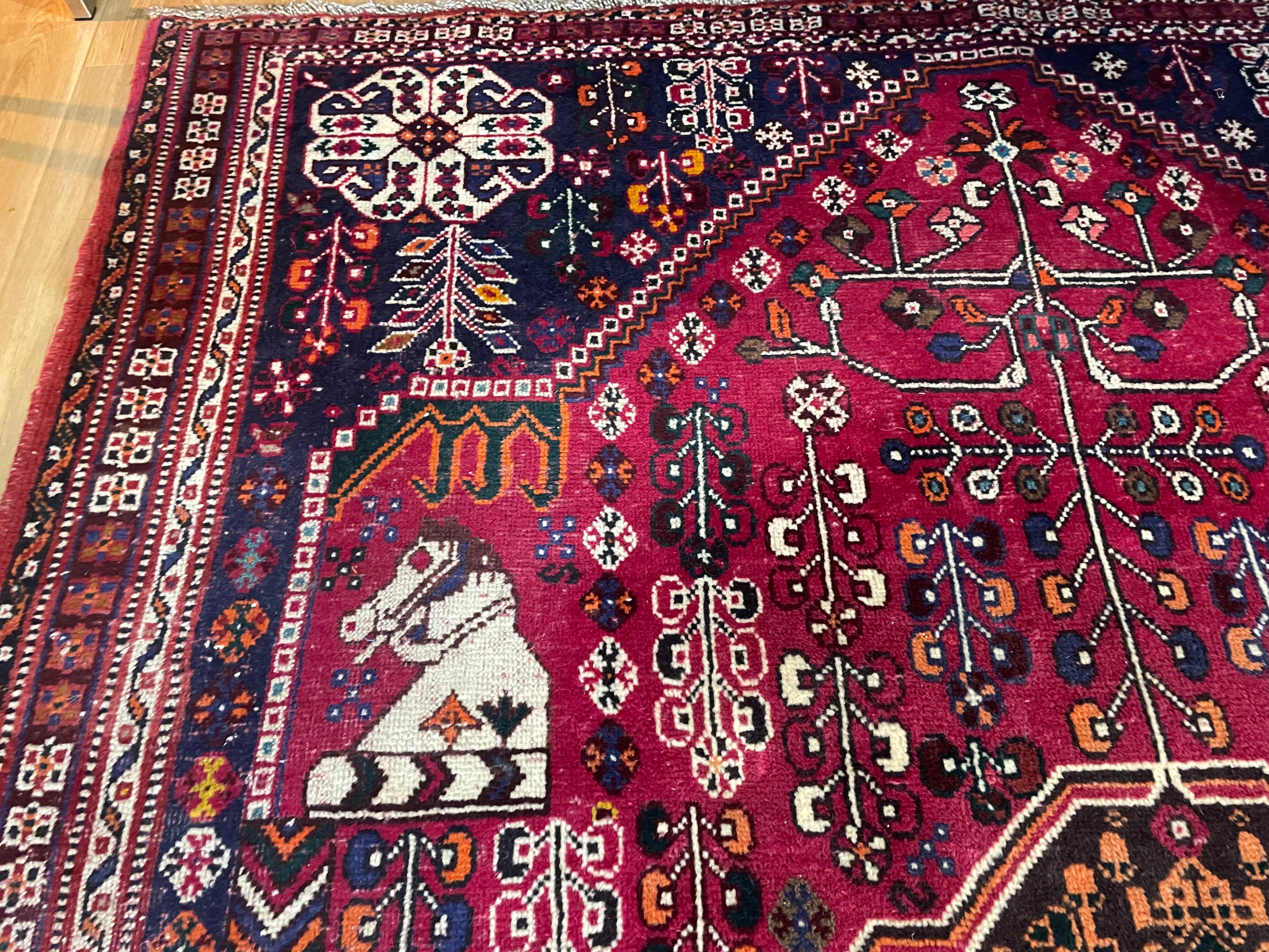 Handgeknoopt Vintage Oosters tapijt – ca. 248 × 182 cm